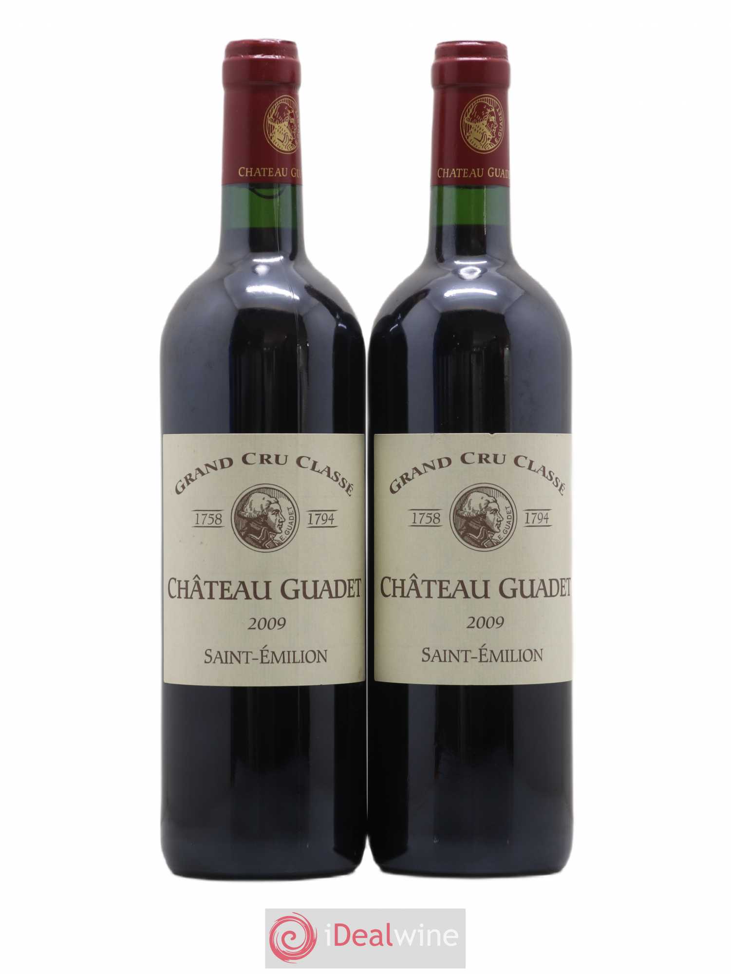 Château Guadet Grand Cru Classé 2009 - Lot de 2 bouteilles - 0