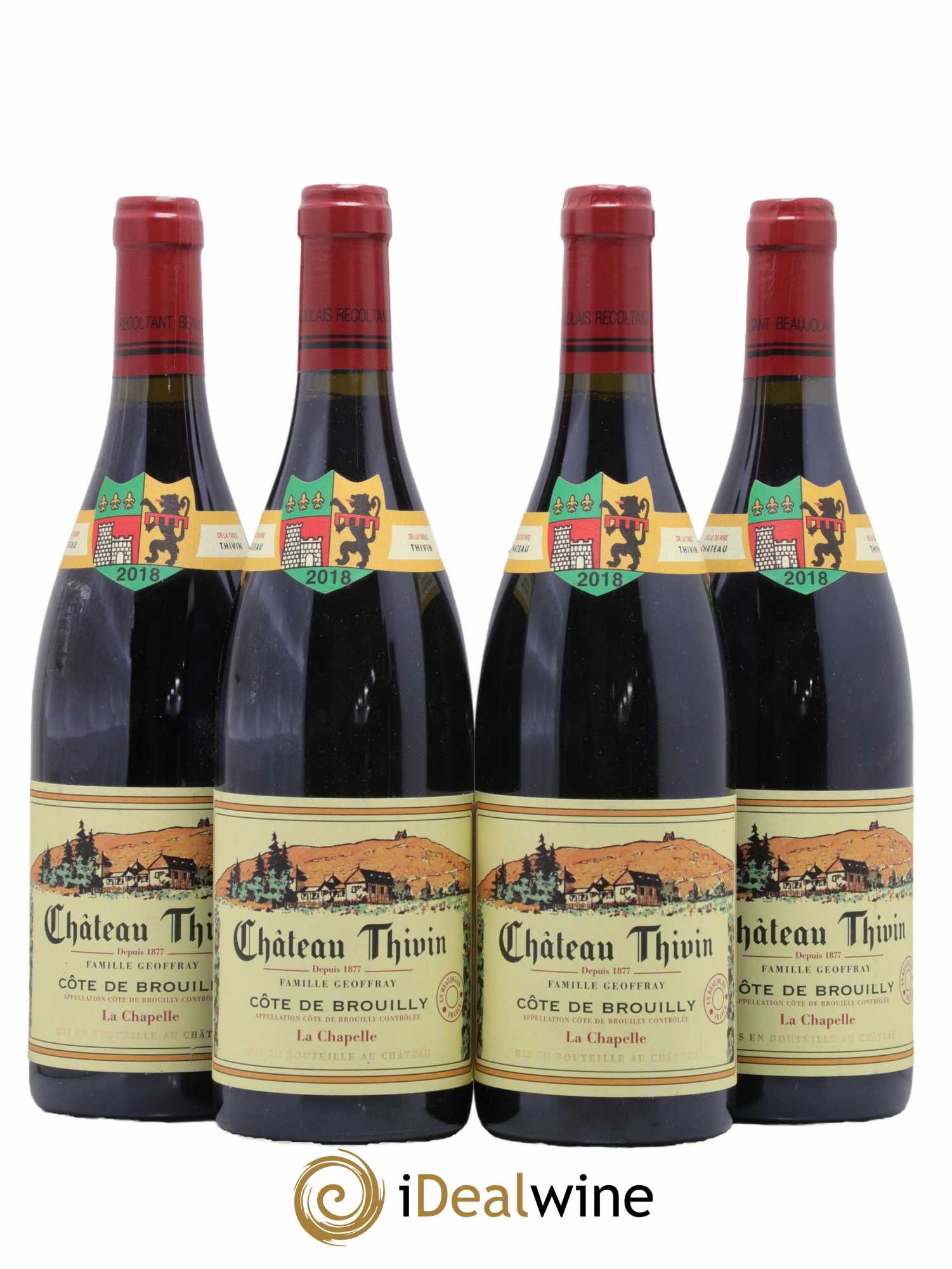 Côte de Brouilly Cuvée La Chapelle Château Thivin 2018 - Lot de 4 bouteilles - 0