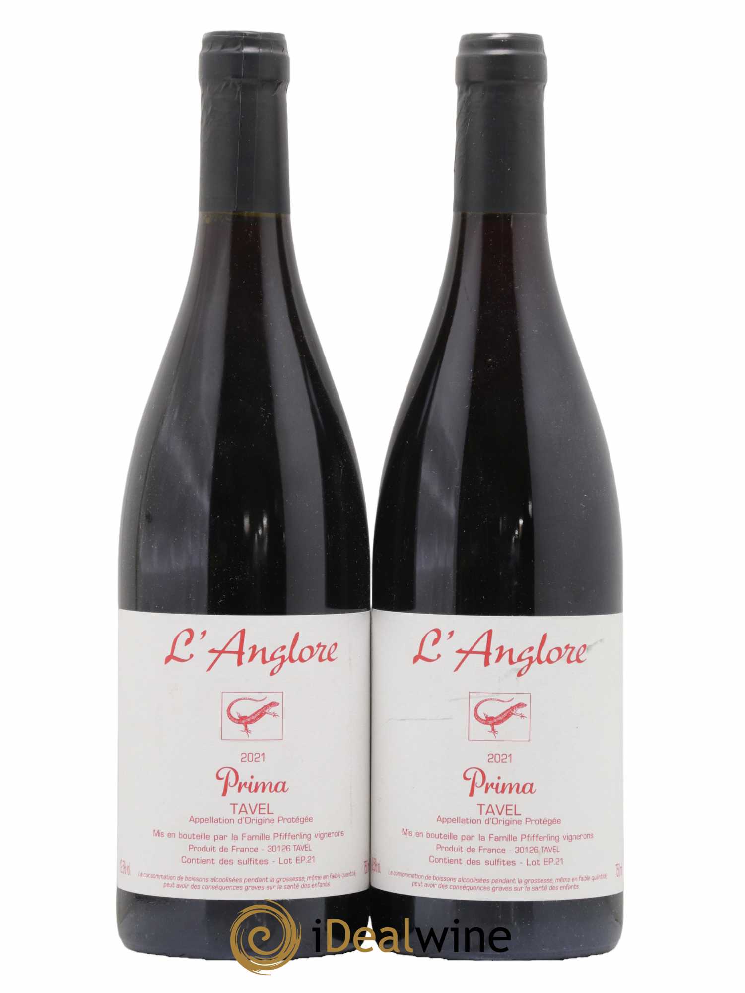 Tavel Prima L'Anglore 2021 - Lot de 2 bouteilles - 0