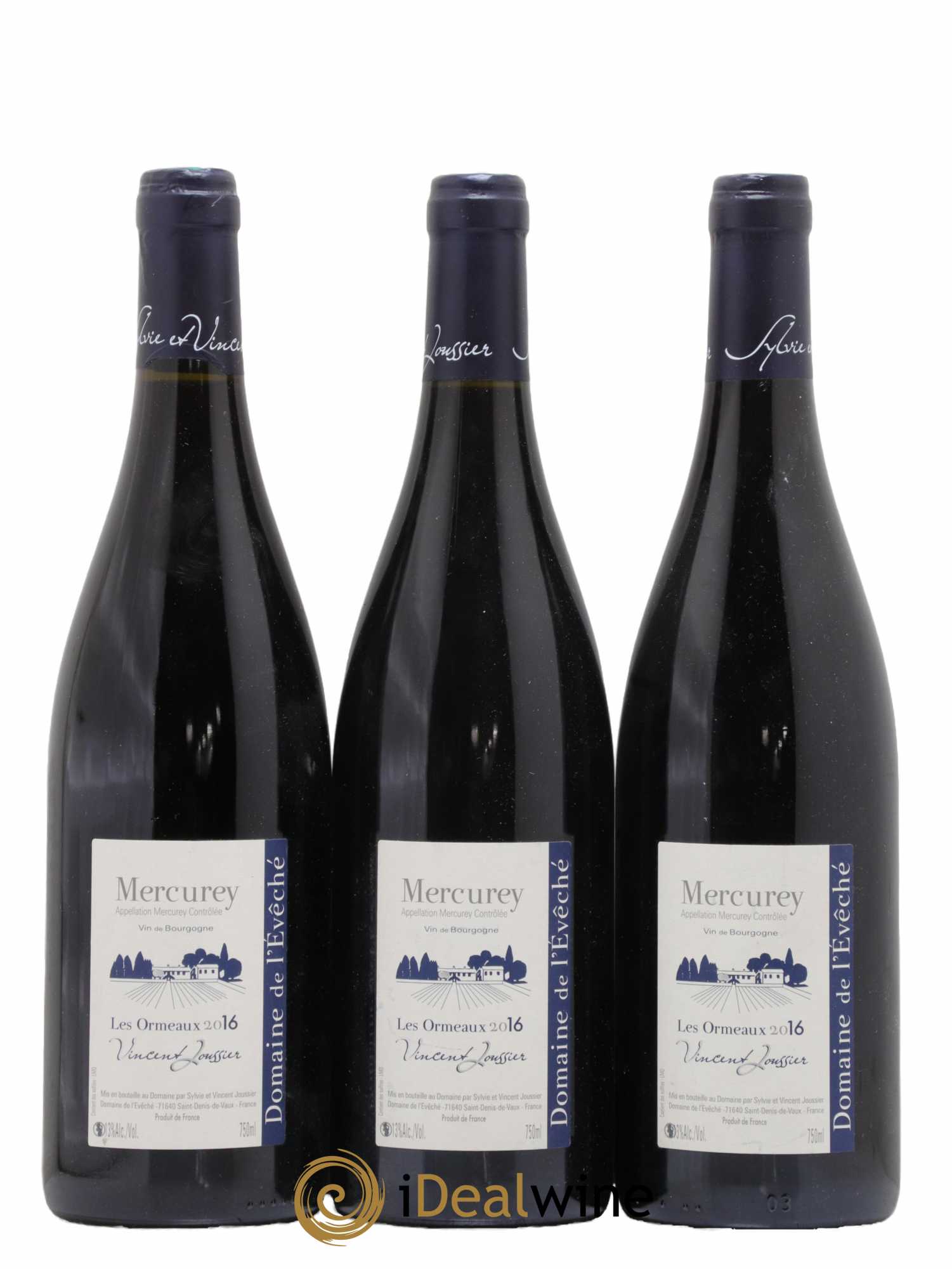 Mercurey Les Ormeaux Domaine de l'Evêché 2016 - Lot de 3 bouteilles - 0