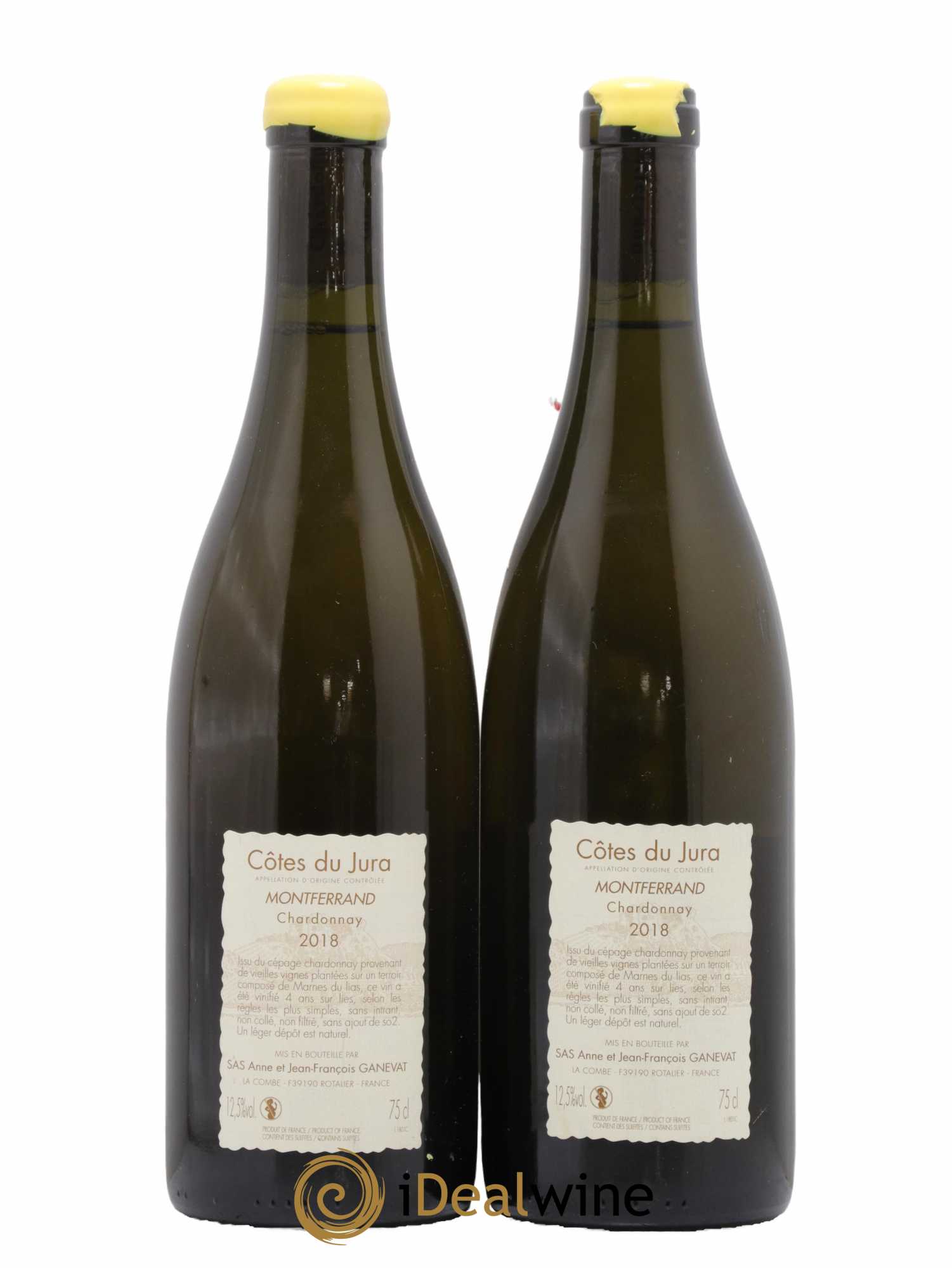 Vin de France Montferrand chardonnay Anne et Jean François Ganevat 2018 - Lot de 2 bouteilles - 1