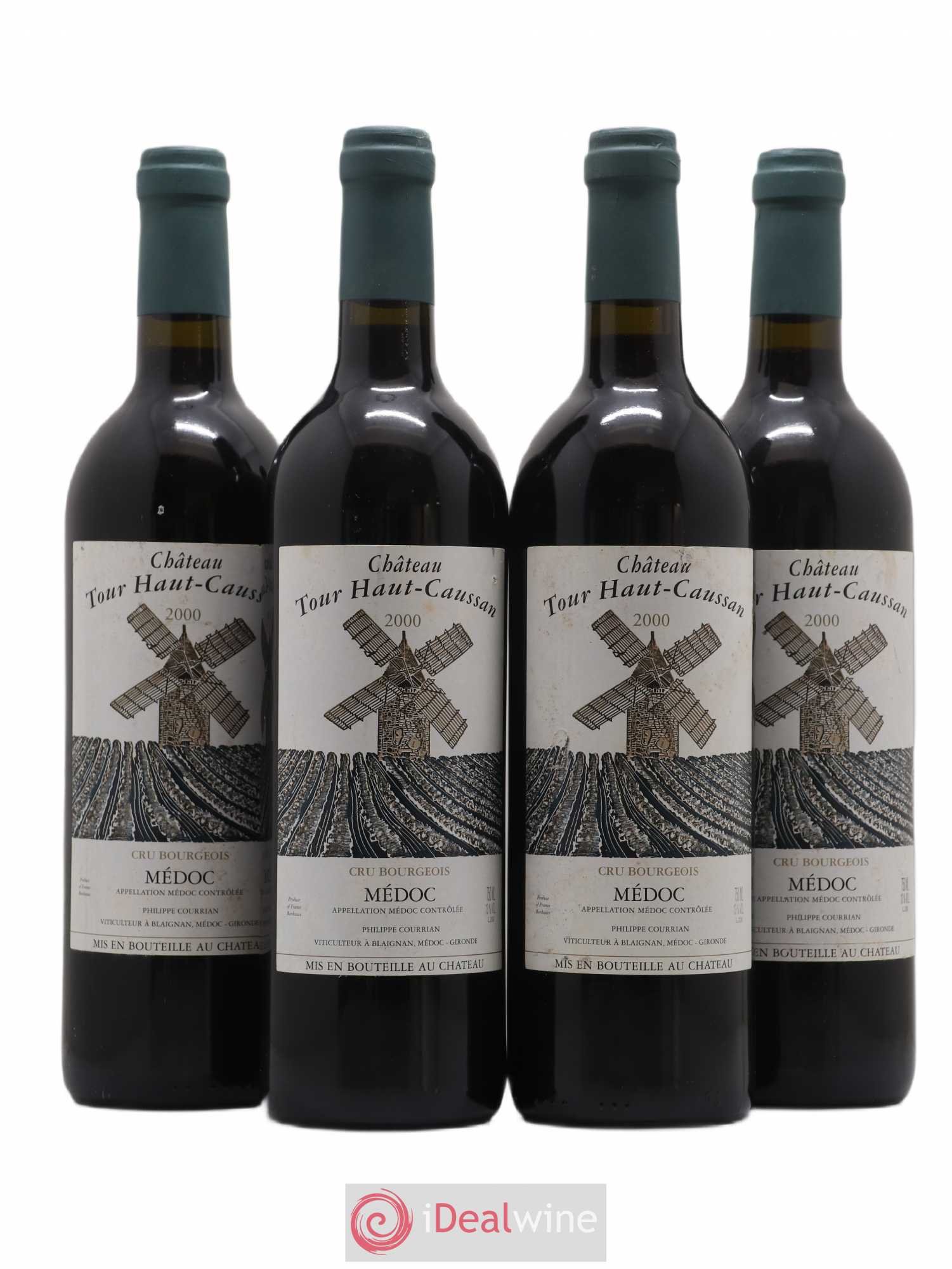 Château Tour Haut-Caussan Cru Bourgeois (sans prix de réserve) 2000 - Lot de 4 bouteilles - 0