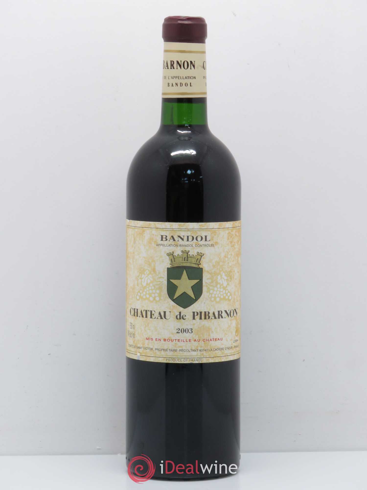 Bandol Château de Pibarnon Comte de Saint-Victor 2003 - Lot de 1 bouteille - 0