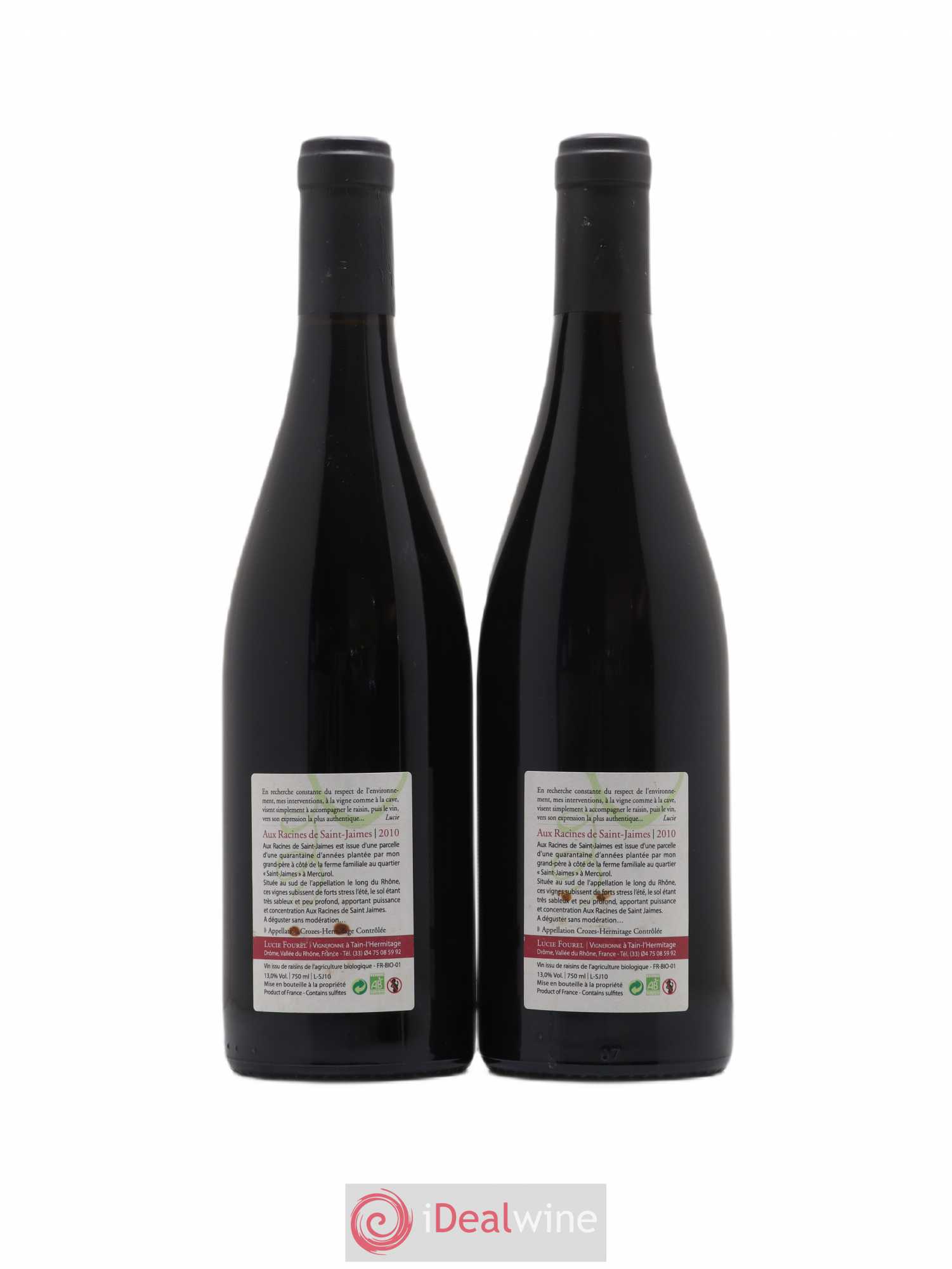 Crozes-Hermitage Saint-Jaimes Les 4 vents (anciennement Domaine de Lucie) 2010 - Lot de 2 bouteilles - 1