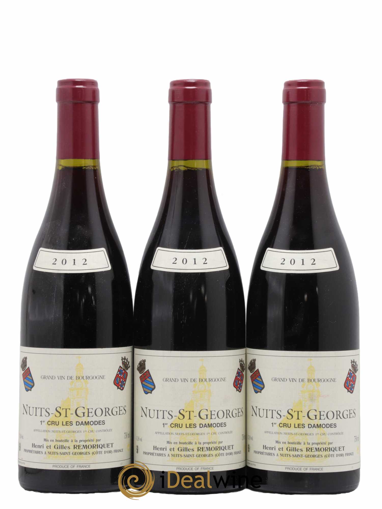 Nuits-Saint-Georges 1er Cru Les Damodes Gilles Remoriquet 2012 - Lot de 3 bouteilles - 0