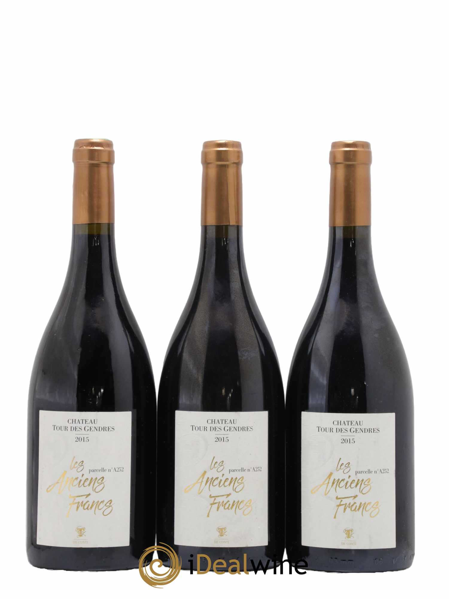 Bergerac Château Tour des Gendres Les Anciens Francs Famille de Conti Parcelle A252 2015 - Lot de 3 bouteilles - 0
