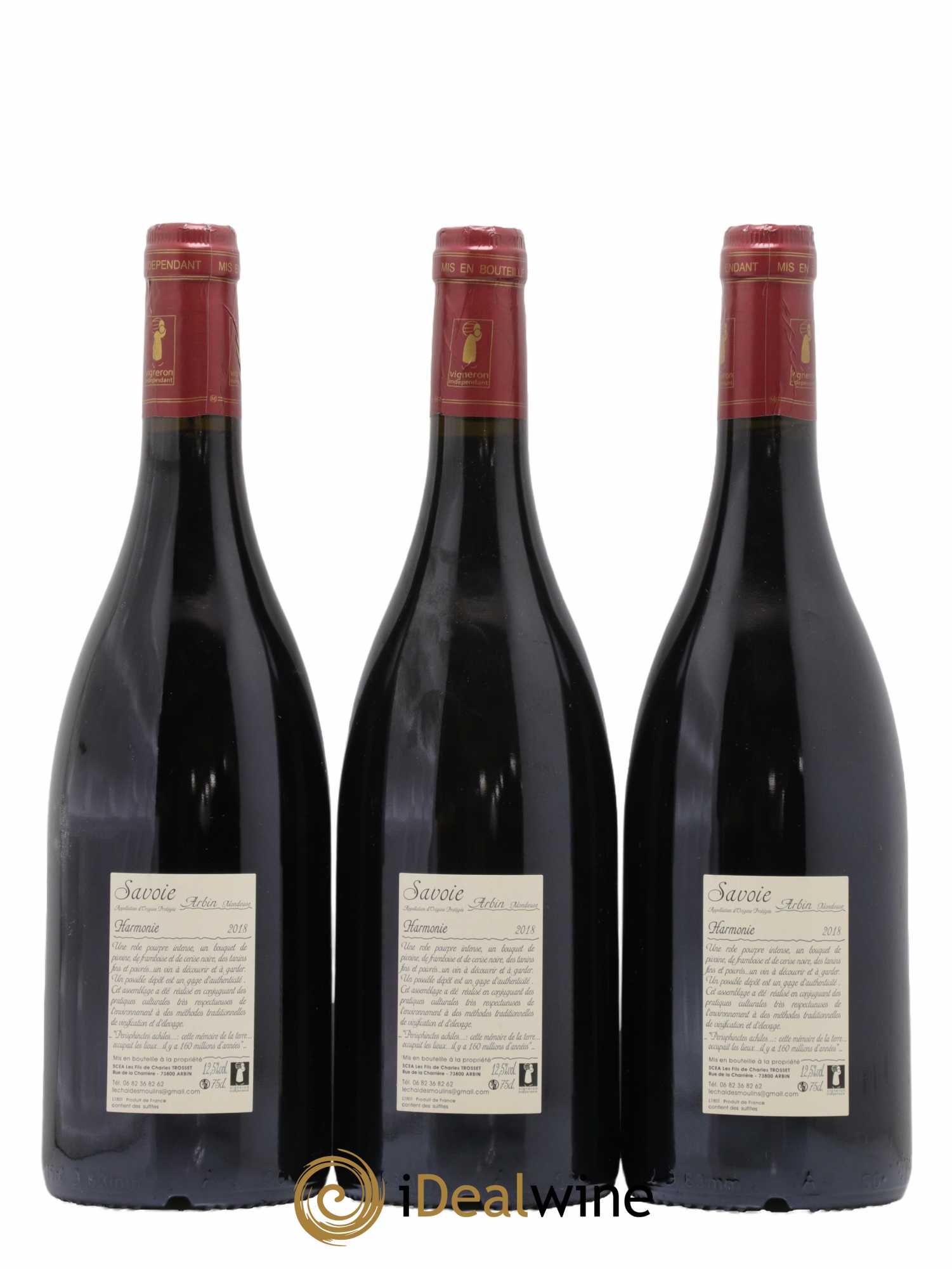 Vin de Savoie Arbin Harmonie Trosset 2018 - Lot de 3 bouteilles - 1