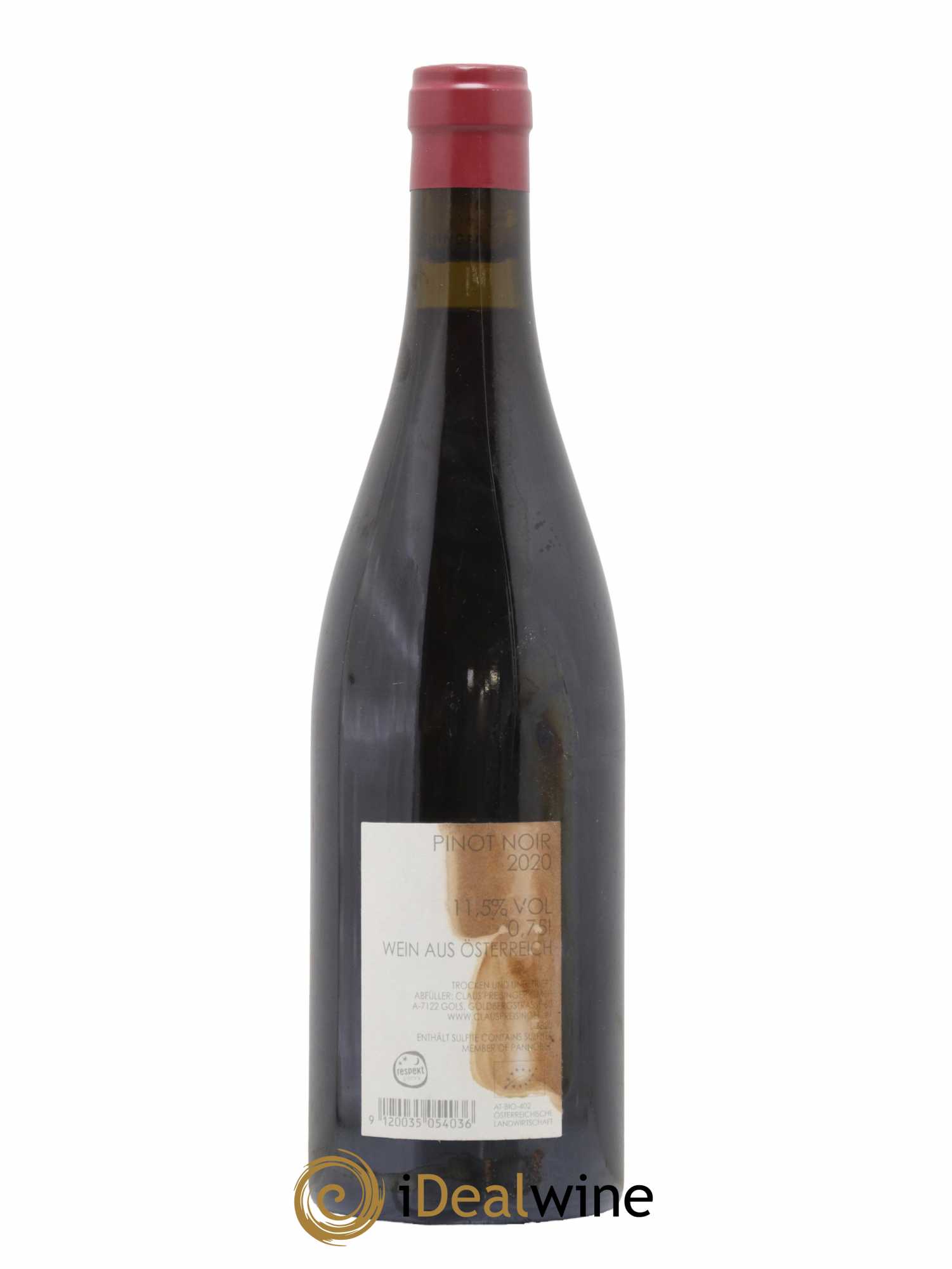 Autriche Claus Preisinger Pinot Noir 2020 - Lot de 1 bouteille - 1