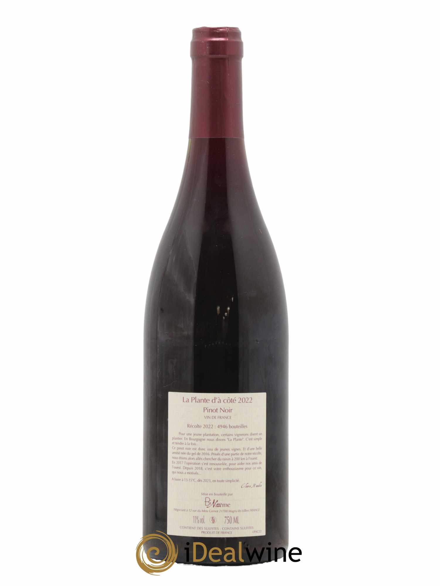 Vin de France La Plante d'à coté Binaume Bizot-Naudin 2022 - Lot de 1 bouteille - 1