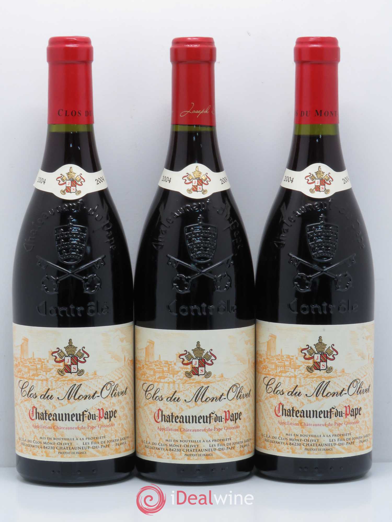 Châteauneuf-du-Pape Clos du Mont-Olivet 2004 - Lot de 3 bouteilles - 0