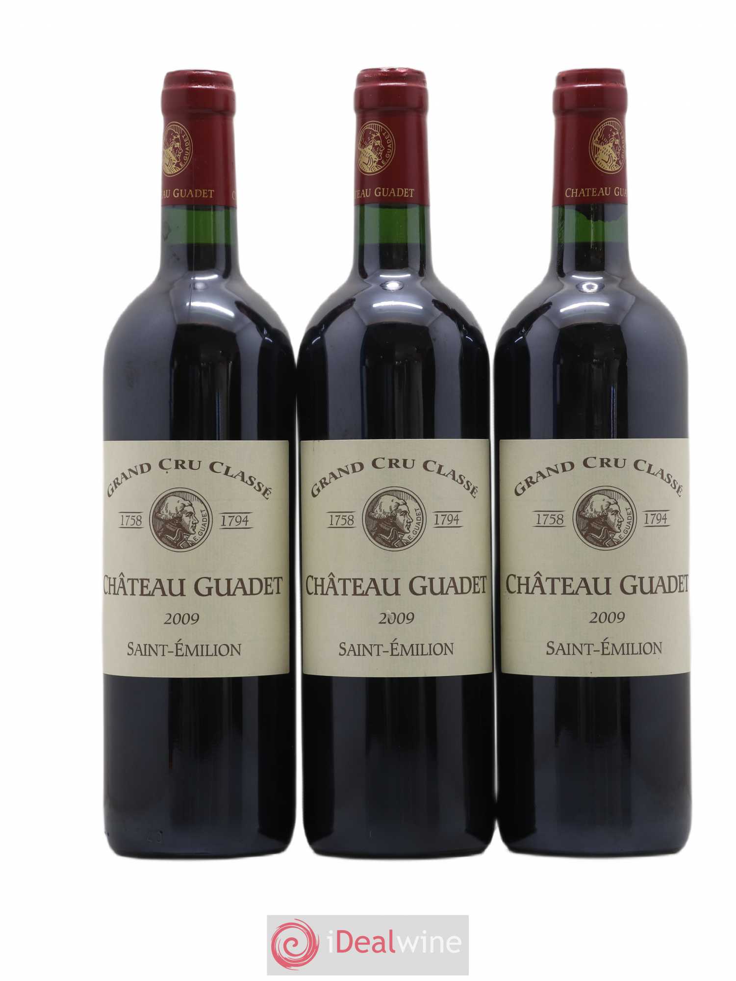 Château Guadet Grand Cru Classé 2009 - Lot de 3 bouteilles - 0