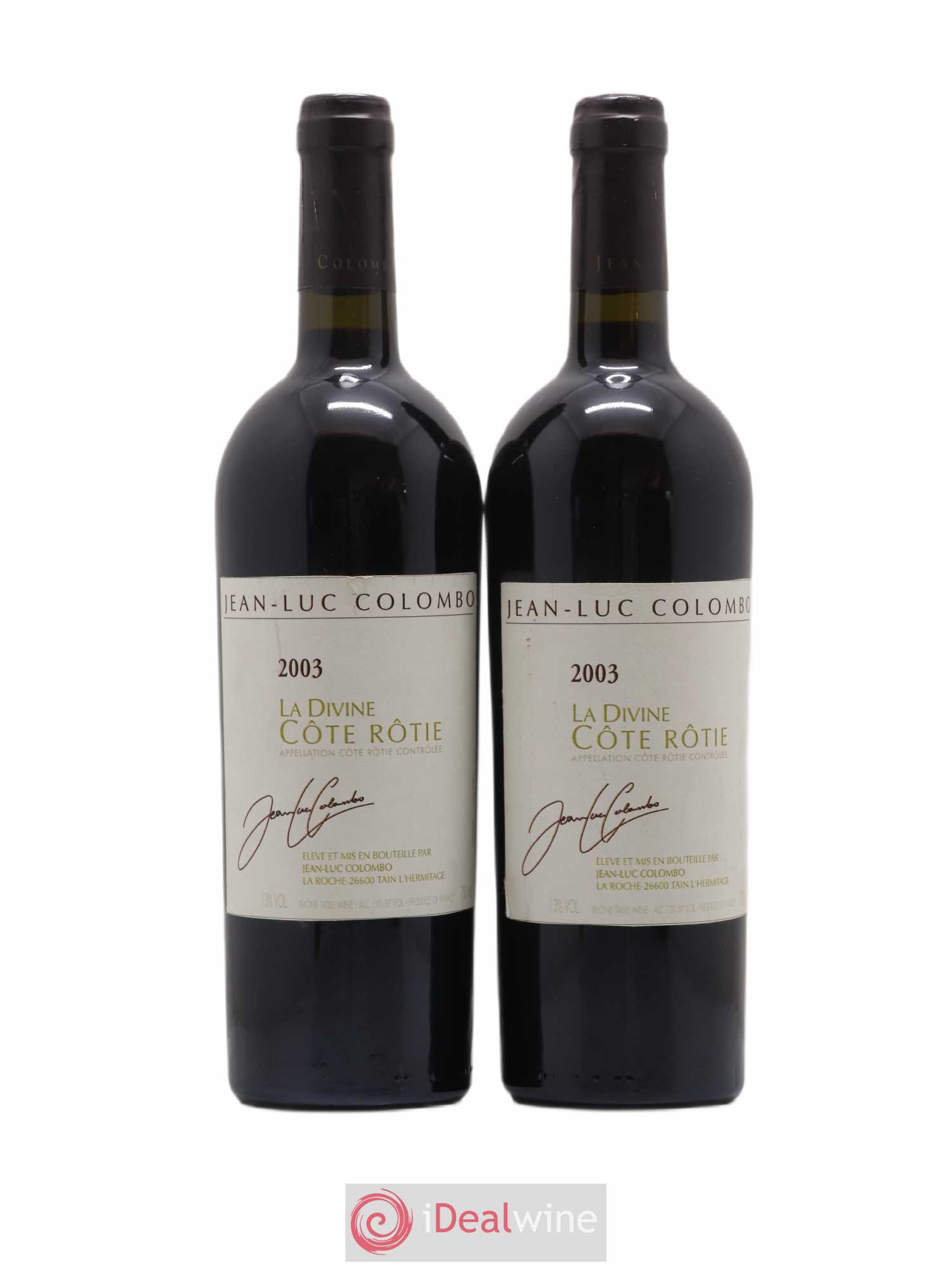 Côte-Rôtie La Divine Jean-Luc Colombo 2003 - Lot de 2 bouteilles - 0