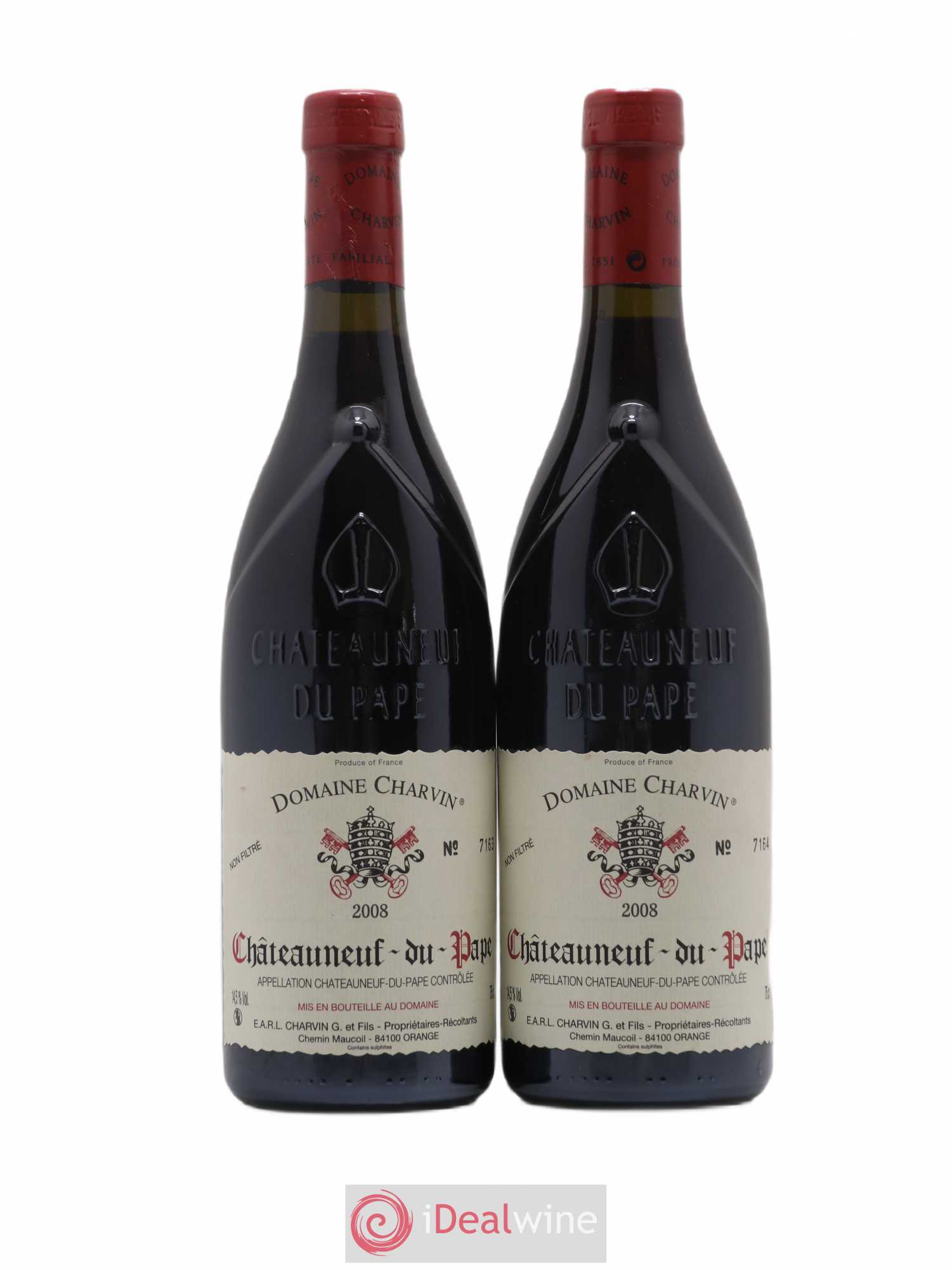 Châteauneuf-du-Pape Charvin (Domaine) 2008 - Lot de 2 bouteilles - 0