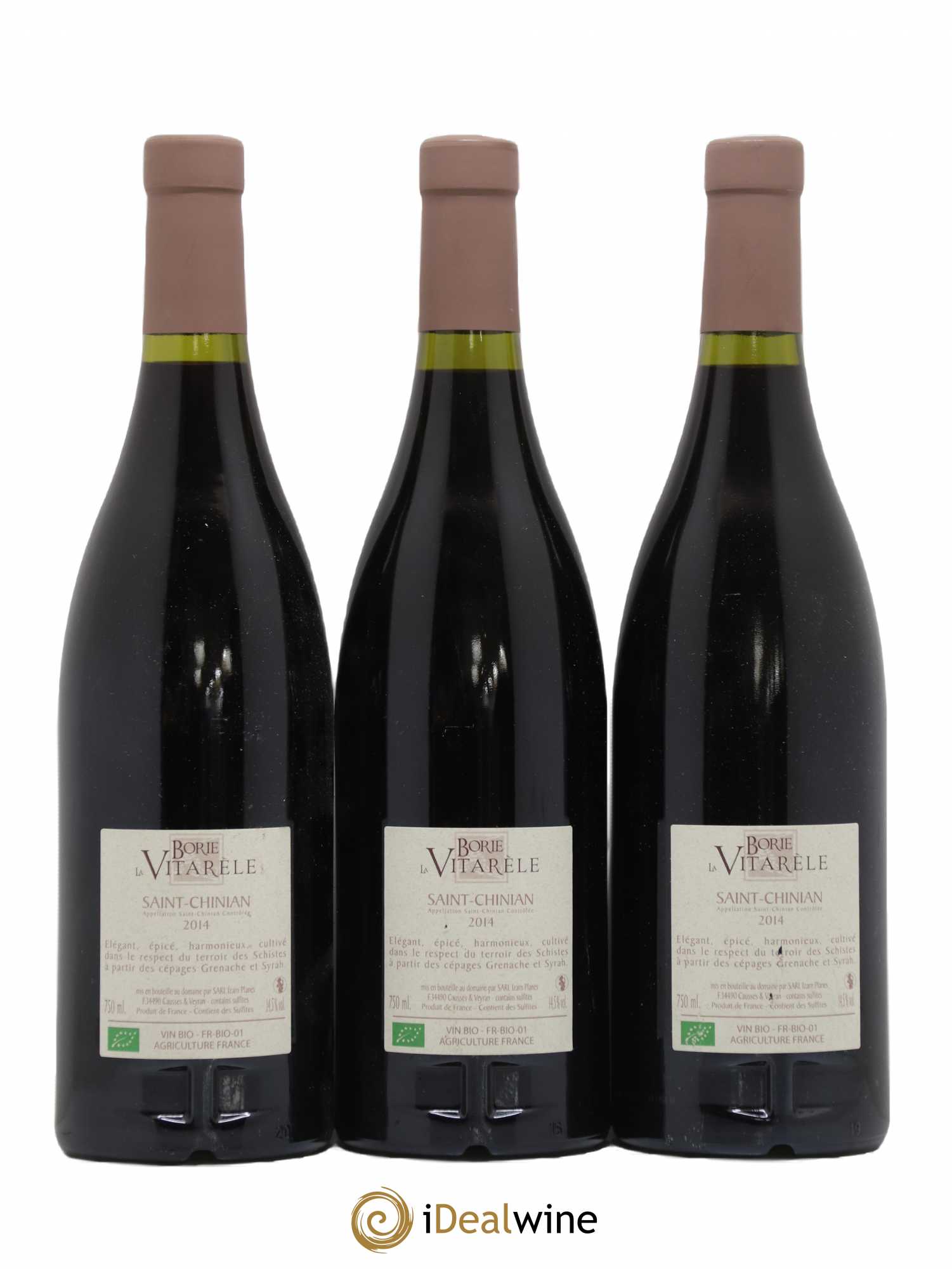 Saint-Chinian Les Schistes Borie la Vitarèle 2014 - Posten von 3 Flaschen - 1