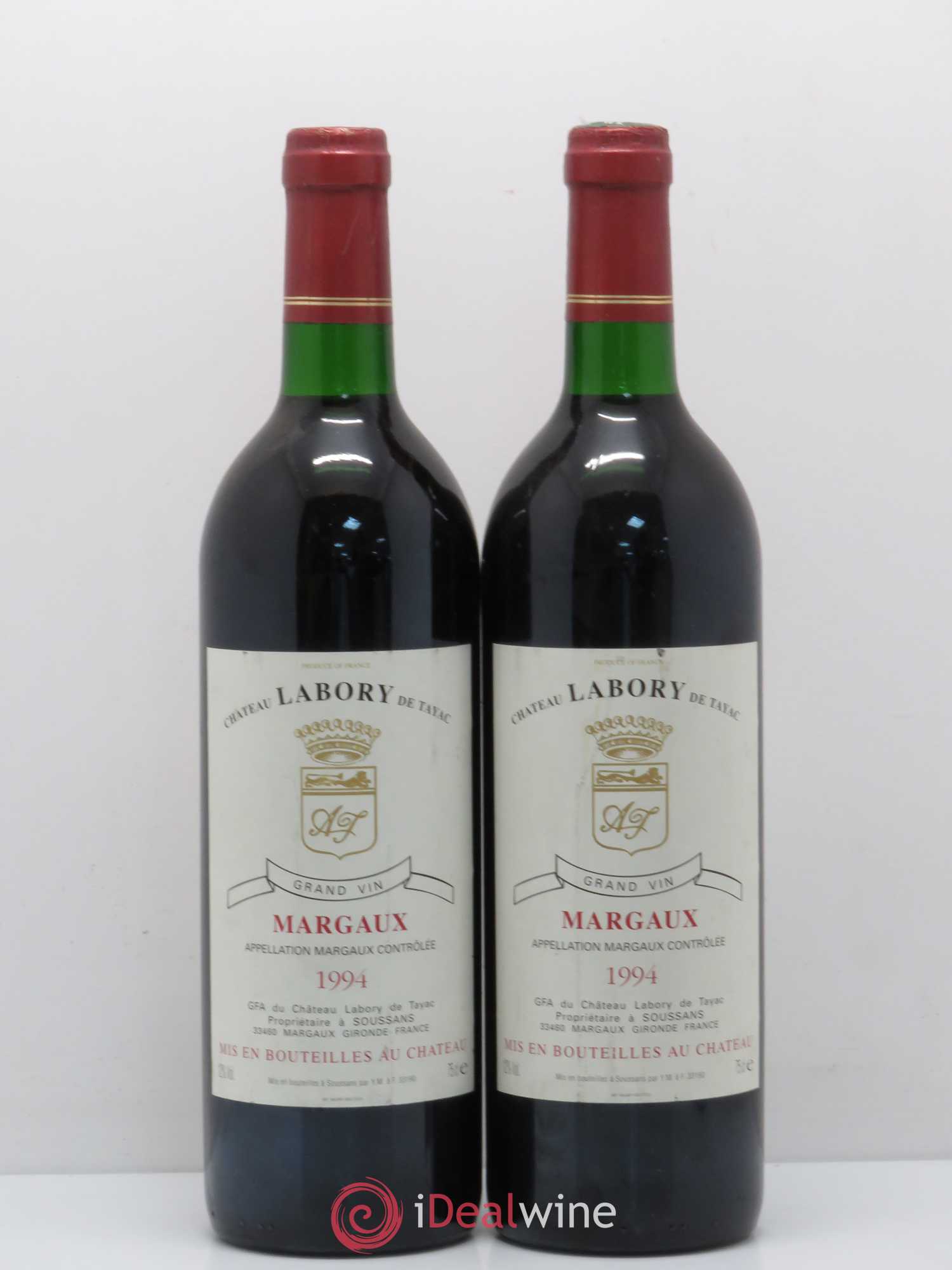 Bordeaux Château Labory de Tayac (sans prix de réserve) 1994 - Posten von 2 Flaschen - 0