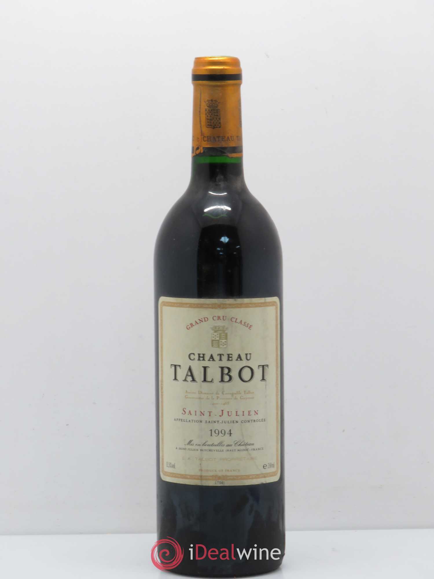 Château Talbot 4ème Grand Cru Classé 1994 - Lot de 1 bouteille - 0