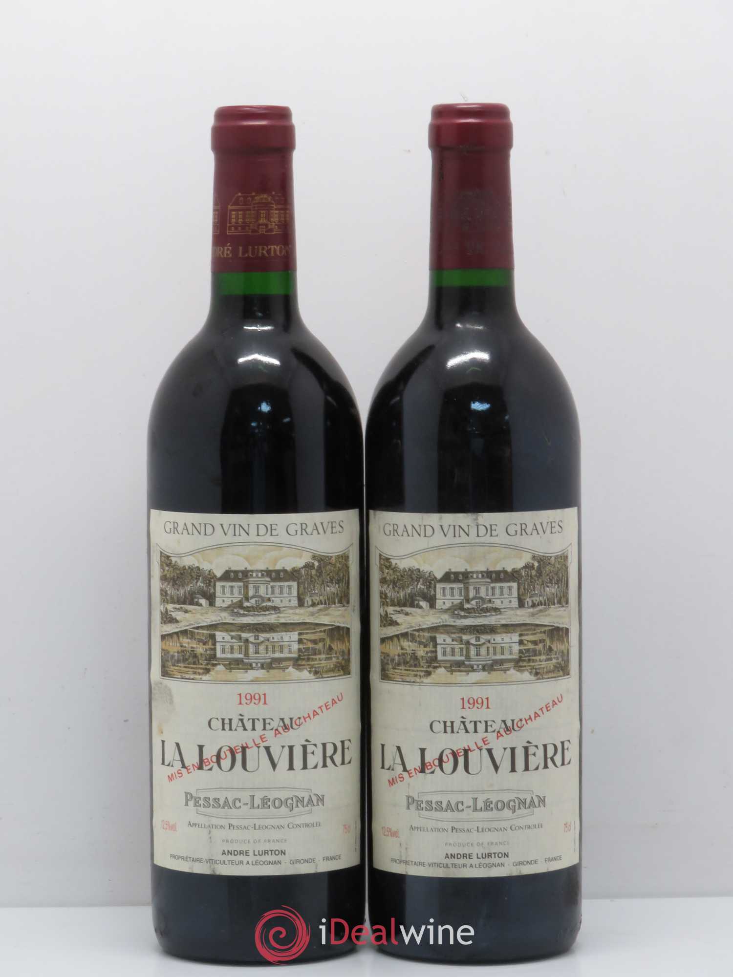 Château la Louvière 1991 - Lot de 2 bouteilles - 0