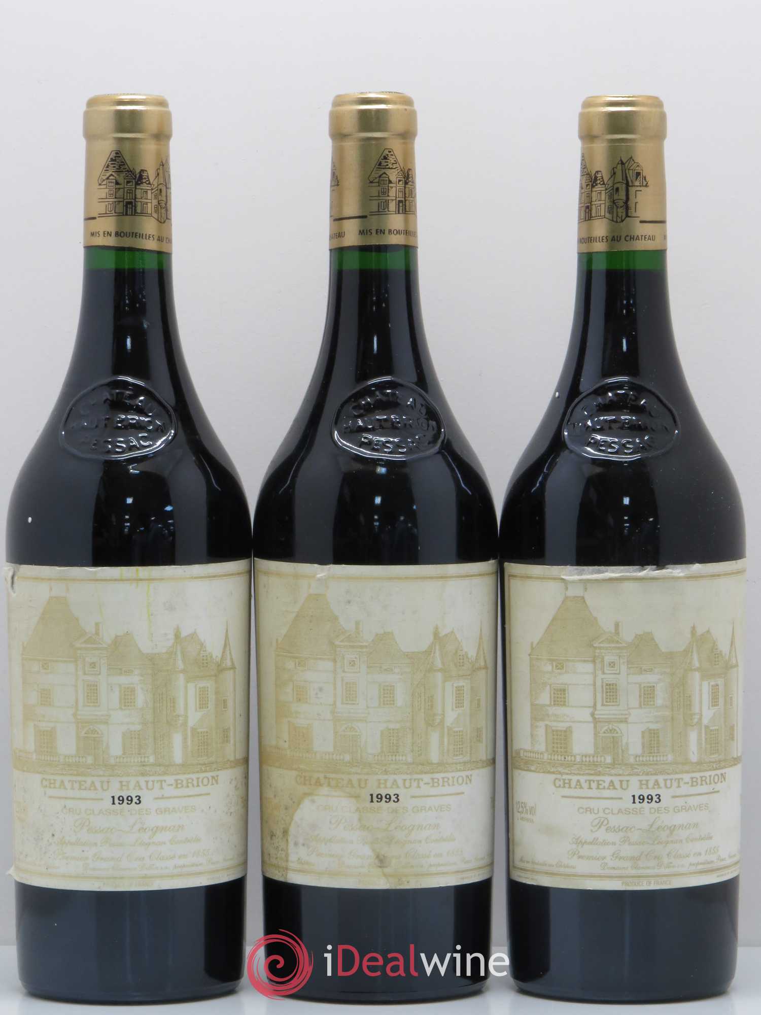 Château Haut Brion 1er Grand Cru Classé 1993 - Lot de 3 bouteilles - 0