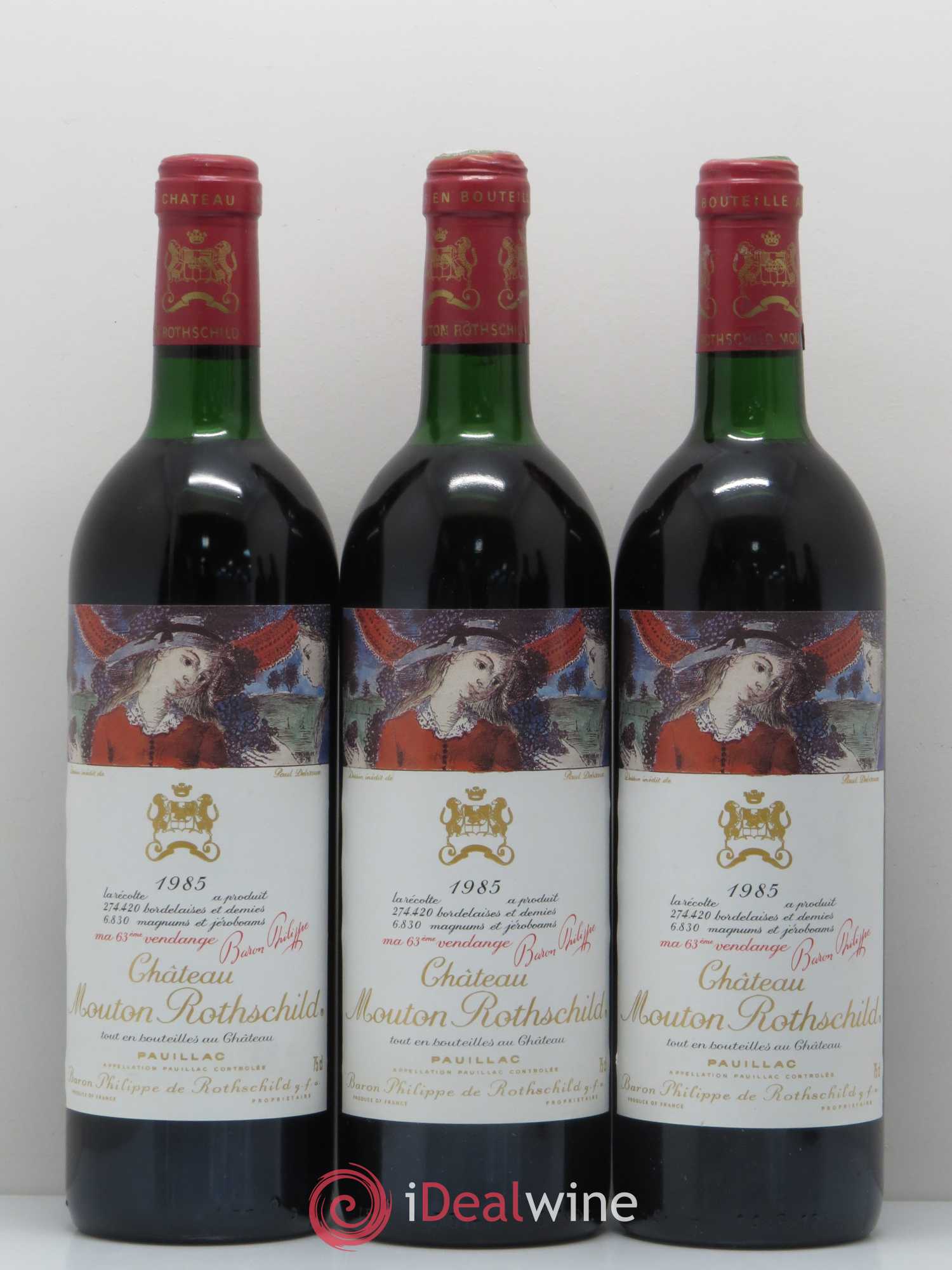 Château Mouton Rothschild 1er Grand Cru Classé 1985 - Lot de 6 bouteilles - 2