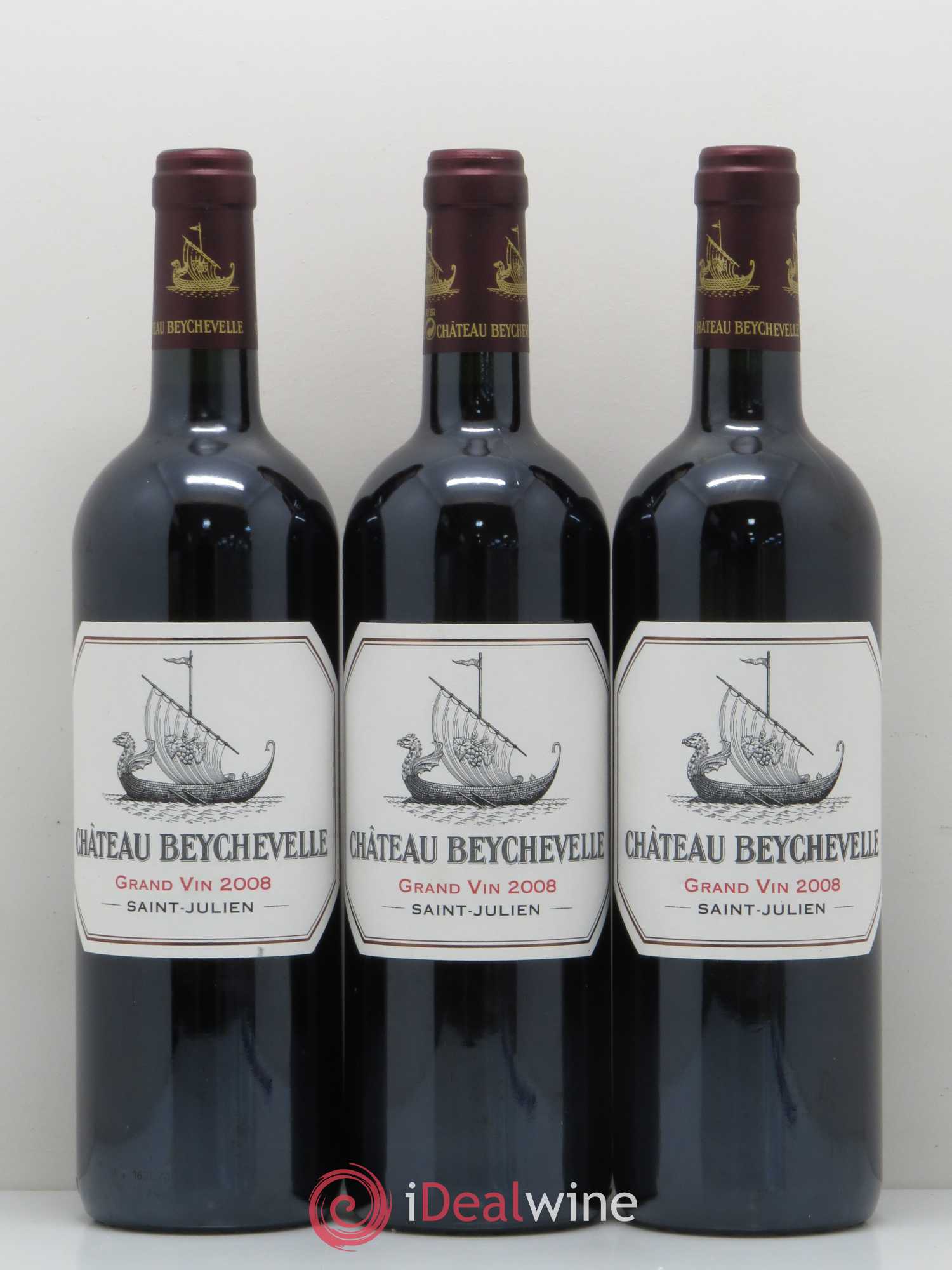 Château Beychevelle 4ème Grand Cru Classé 2008 - Lot de 3 bouteilles - 0