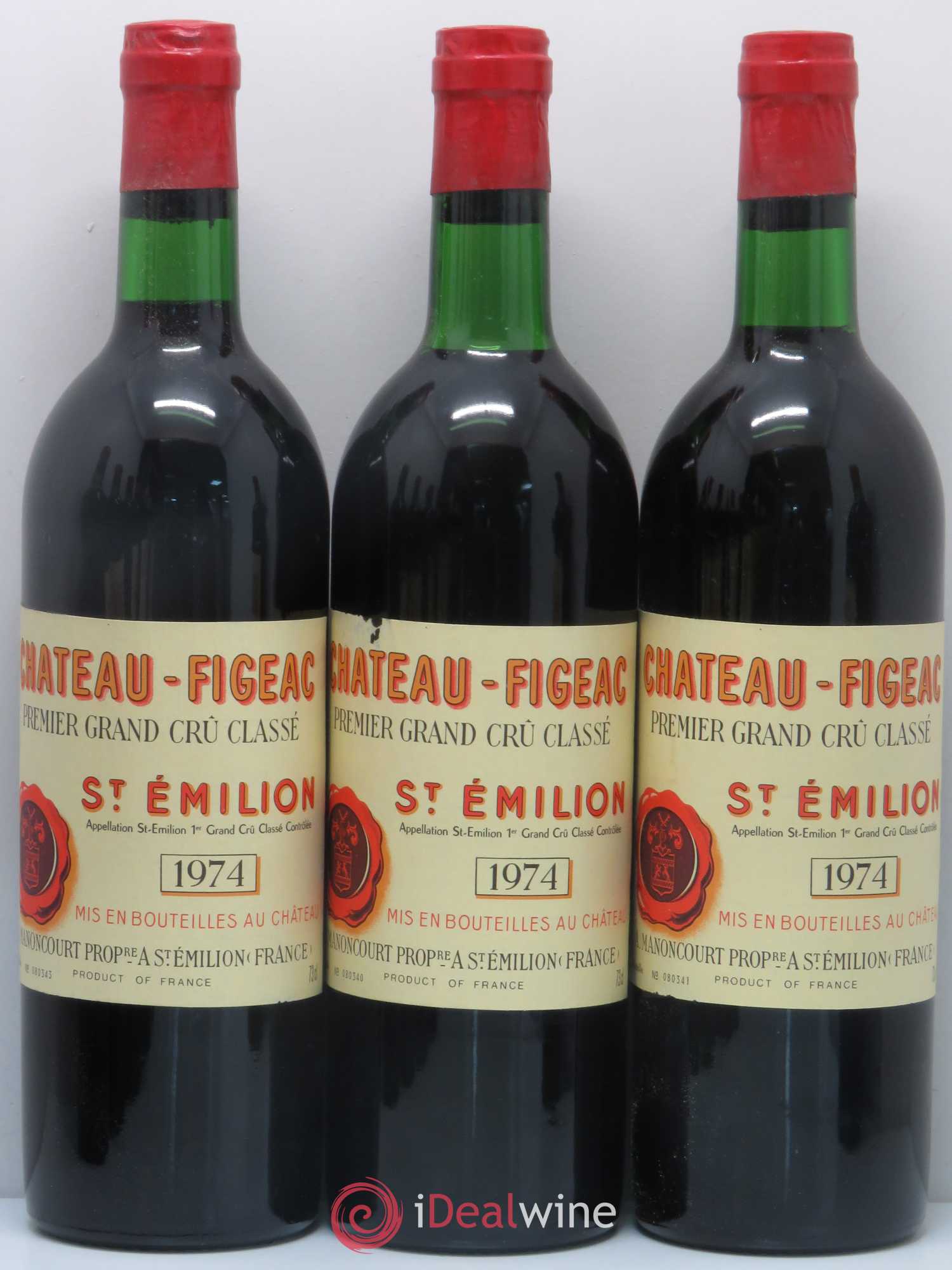 Château Figeac 1er Grand Cru Classé A 1974 - Lot de 12 bouteilles - 2