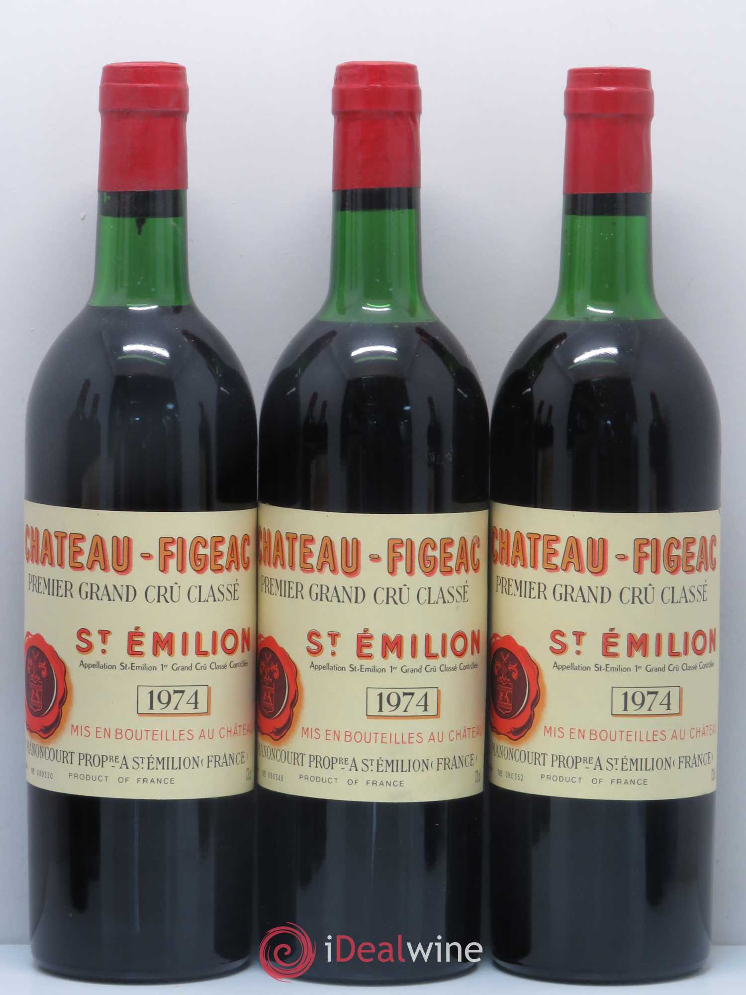 Château Figeac 1er Grand Cru Classé A 1974 - Lot de 12 bouteilles - 3