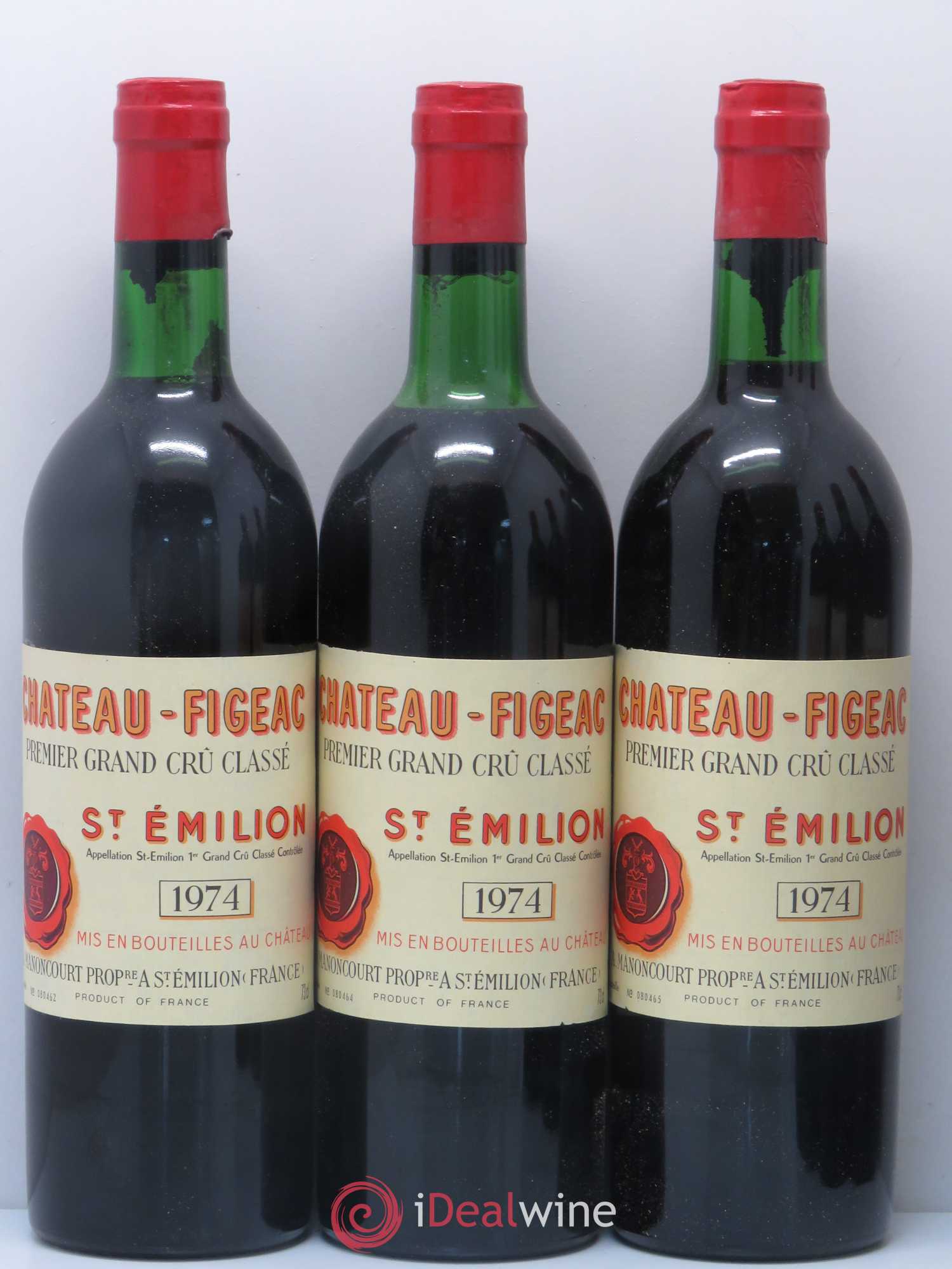 Château Figeac 1er Grand Cru Classé A 1974 - Lot de 6 bouteilles - 1