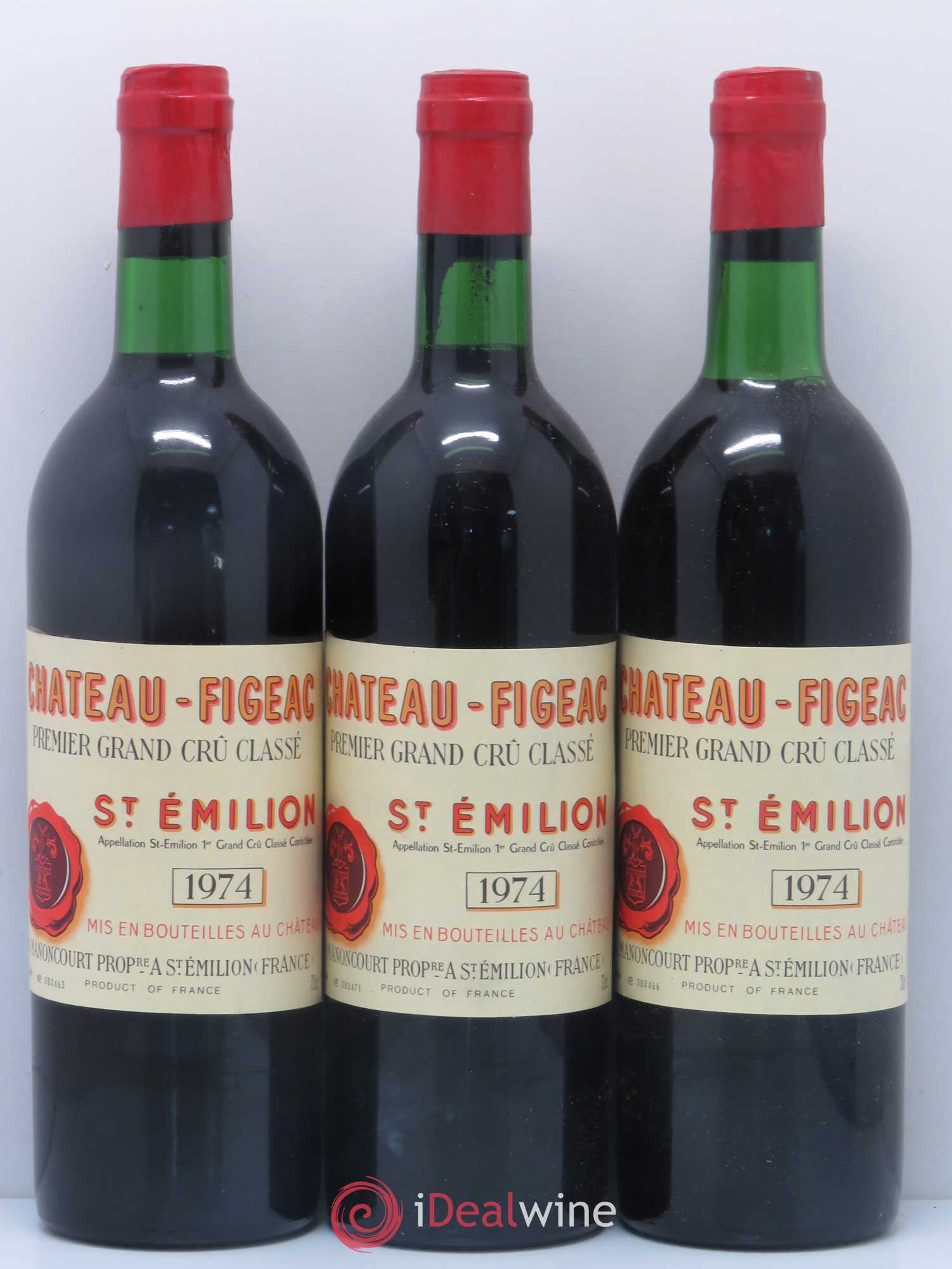 Château Figeac 1er Grand Cru Classé A 1974 - Lot de 6 bouteilles - 2