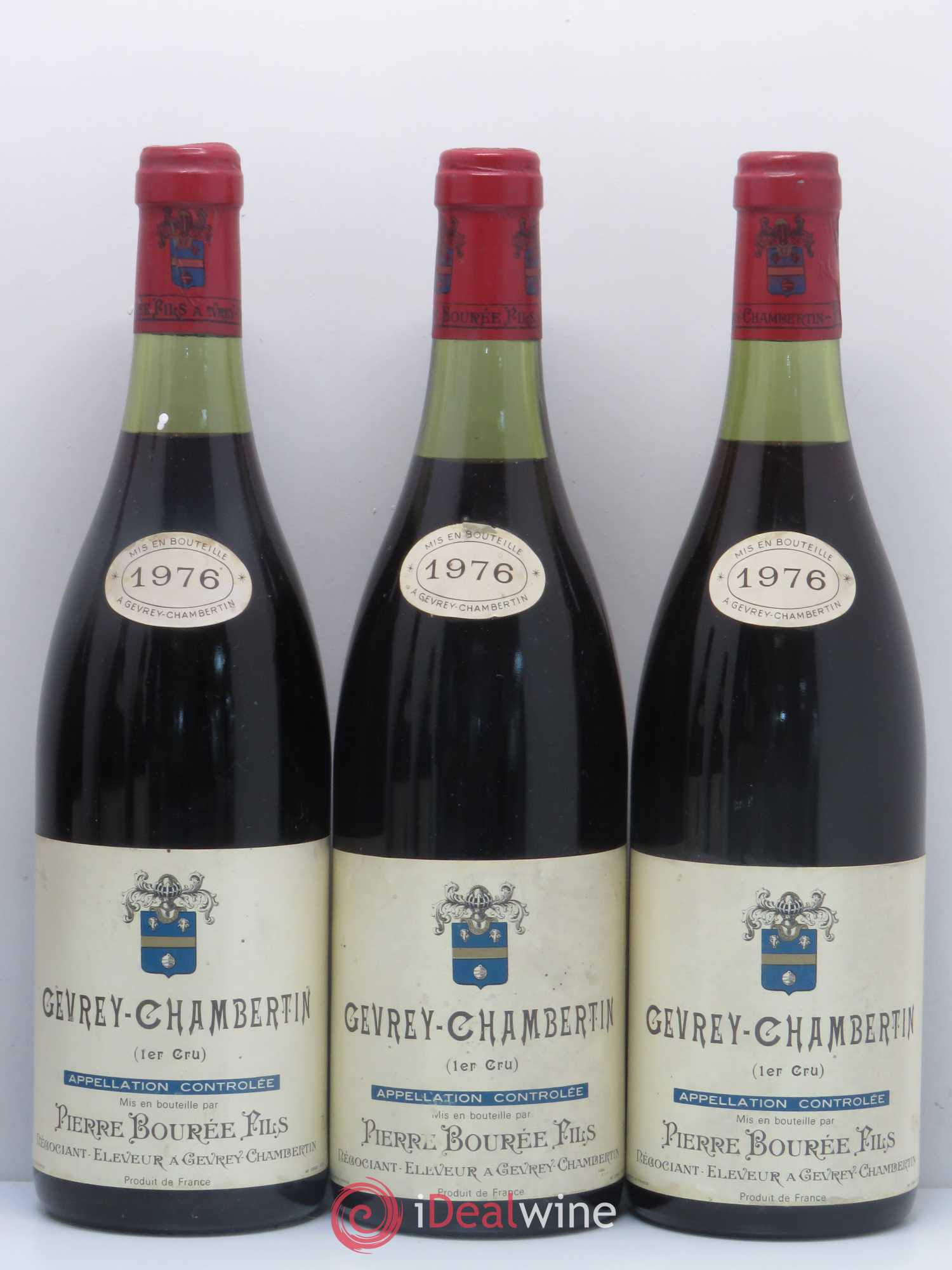 Gevrey-Chambertin 1er Cru Bouree Et Fils 1976 - Lot de 6 bouteilles - 1