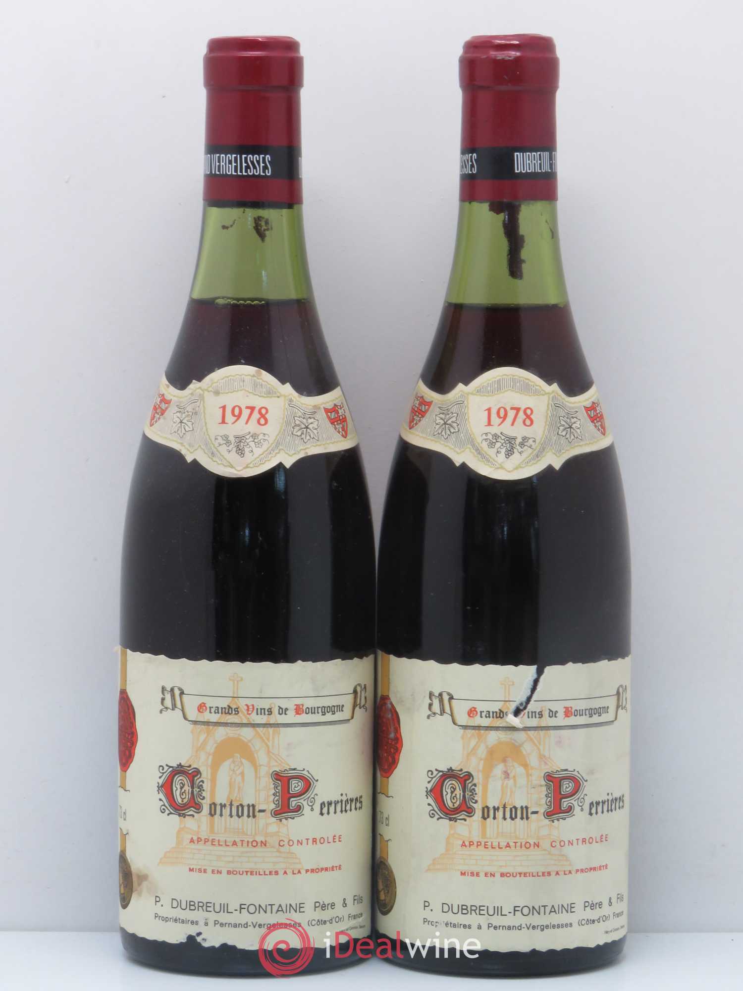Corton Grand Cru Perrieres Dubreuil Fontaine 1978 - Lot de 2 bouteilles - 0