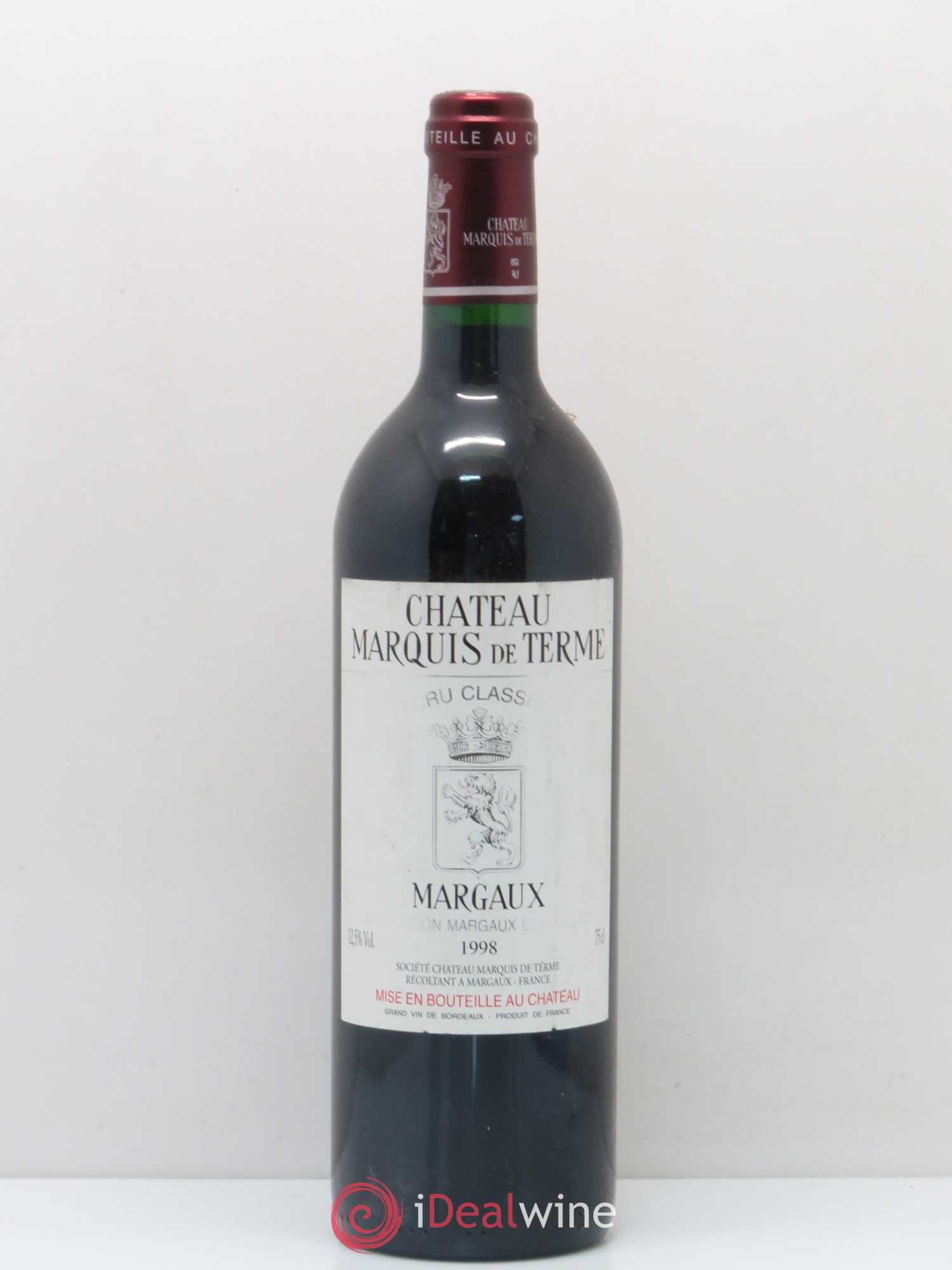 Château Marquis de Terme 4ème Grand Cru Classé (sans prix de réserve) 1998 - Lot de 1 bouteille - 0