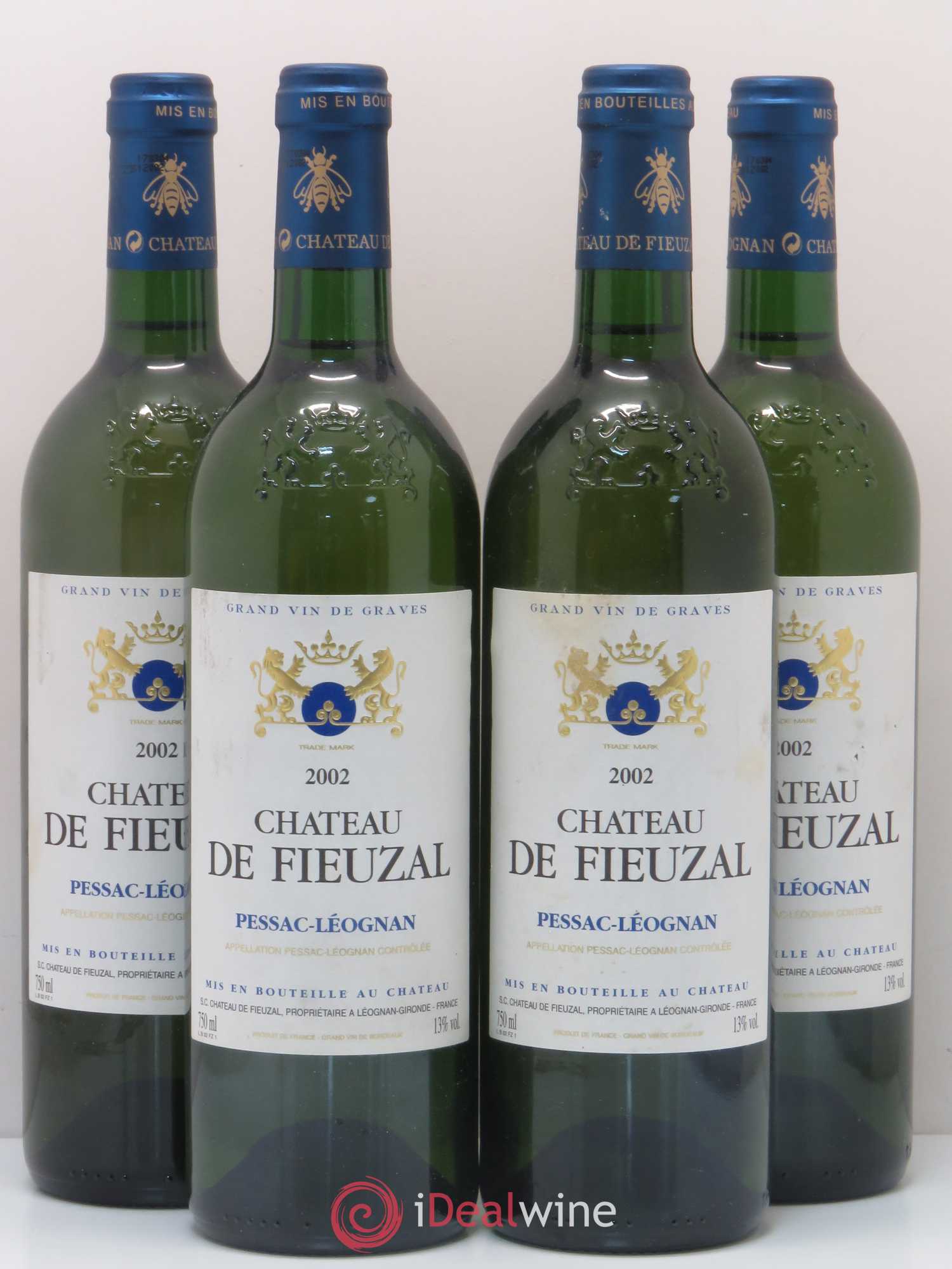 Château de Fieuzal 2002 - Lot de 4 bouteilles - 0