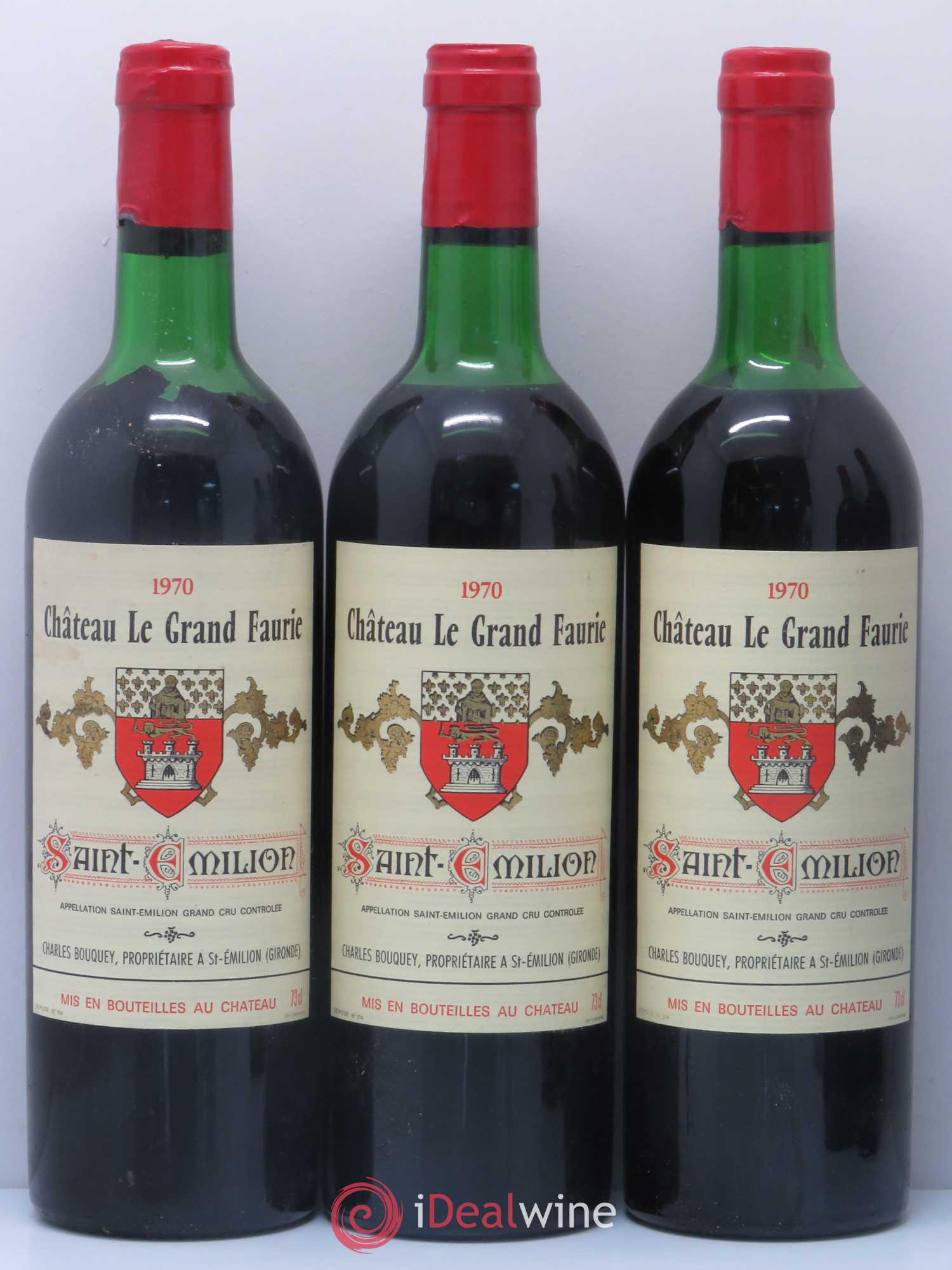 Saint-Émilion Château Grand Faurie (sans prix de réserve) 1970 - Posten von 5 Flaschen - 1