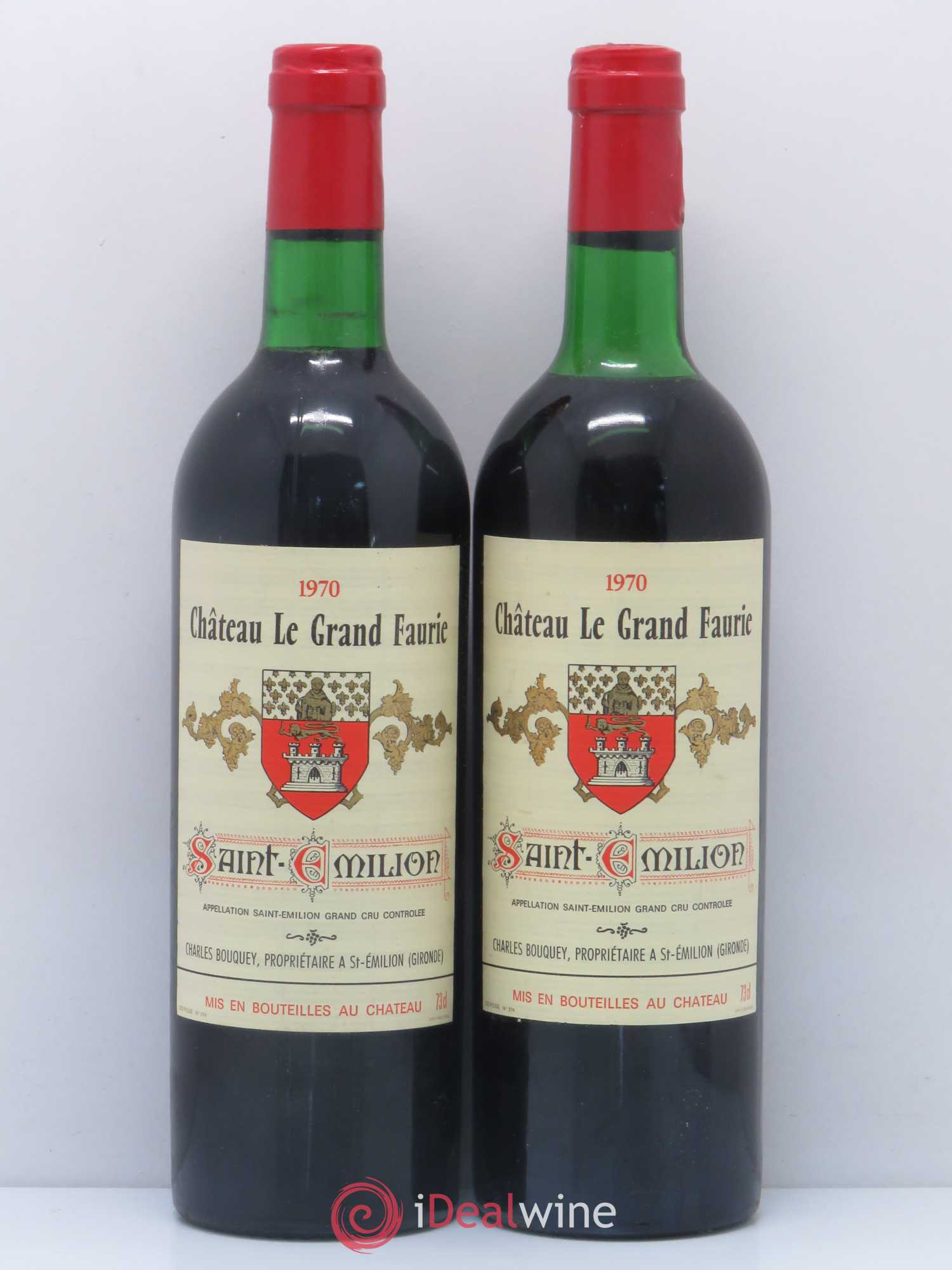 Saint-Émilion Château Grand Faurie (sans prix de réserve) 1970 - Posten von 5 Flaschen - 2