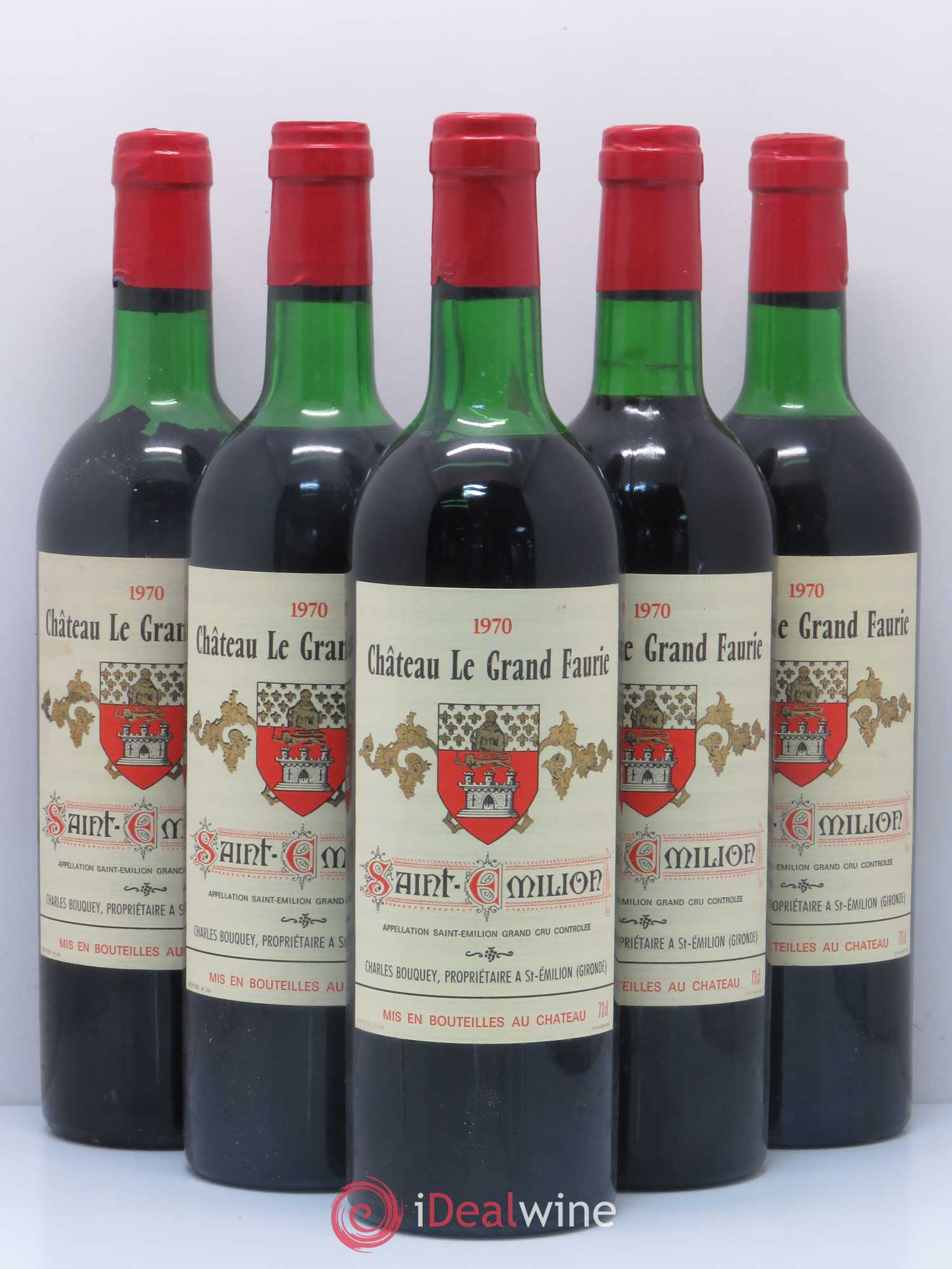 Saint-Émilion Château Grand Faurie (sans prix de réserve) 1970 - Posten von 5 Flaschen - 0