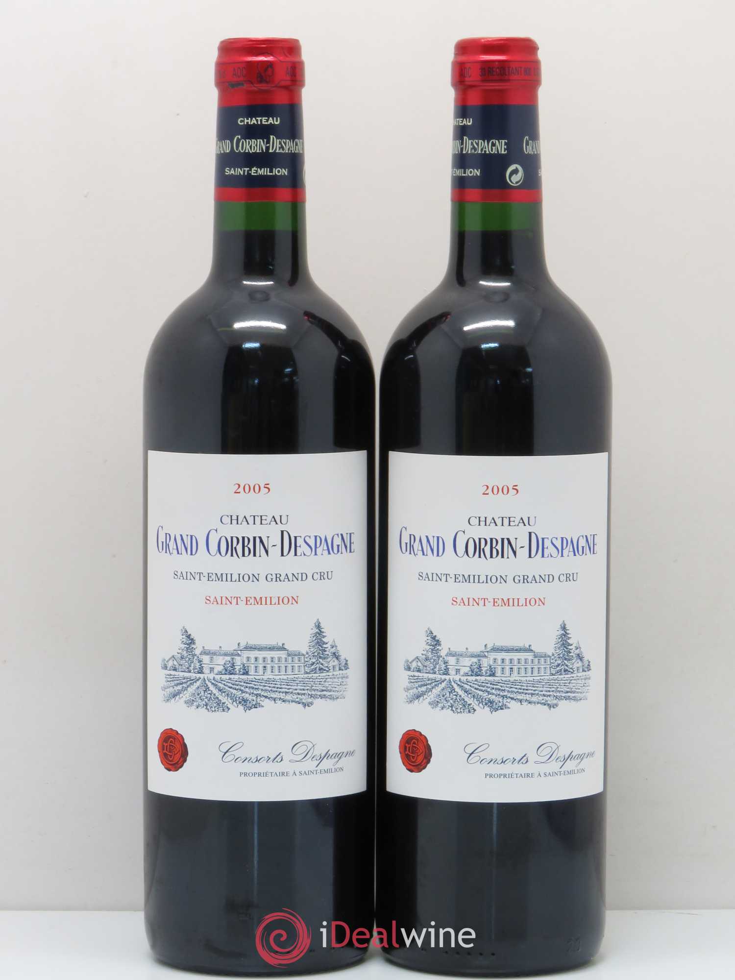 Château Grand Corbin Despagne Grand Cru Classé 2005 - Lot de 2 bouteilles - 0