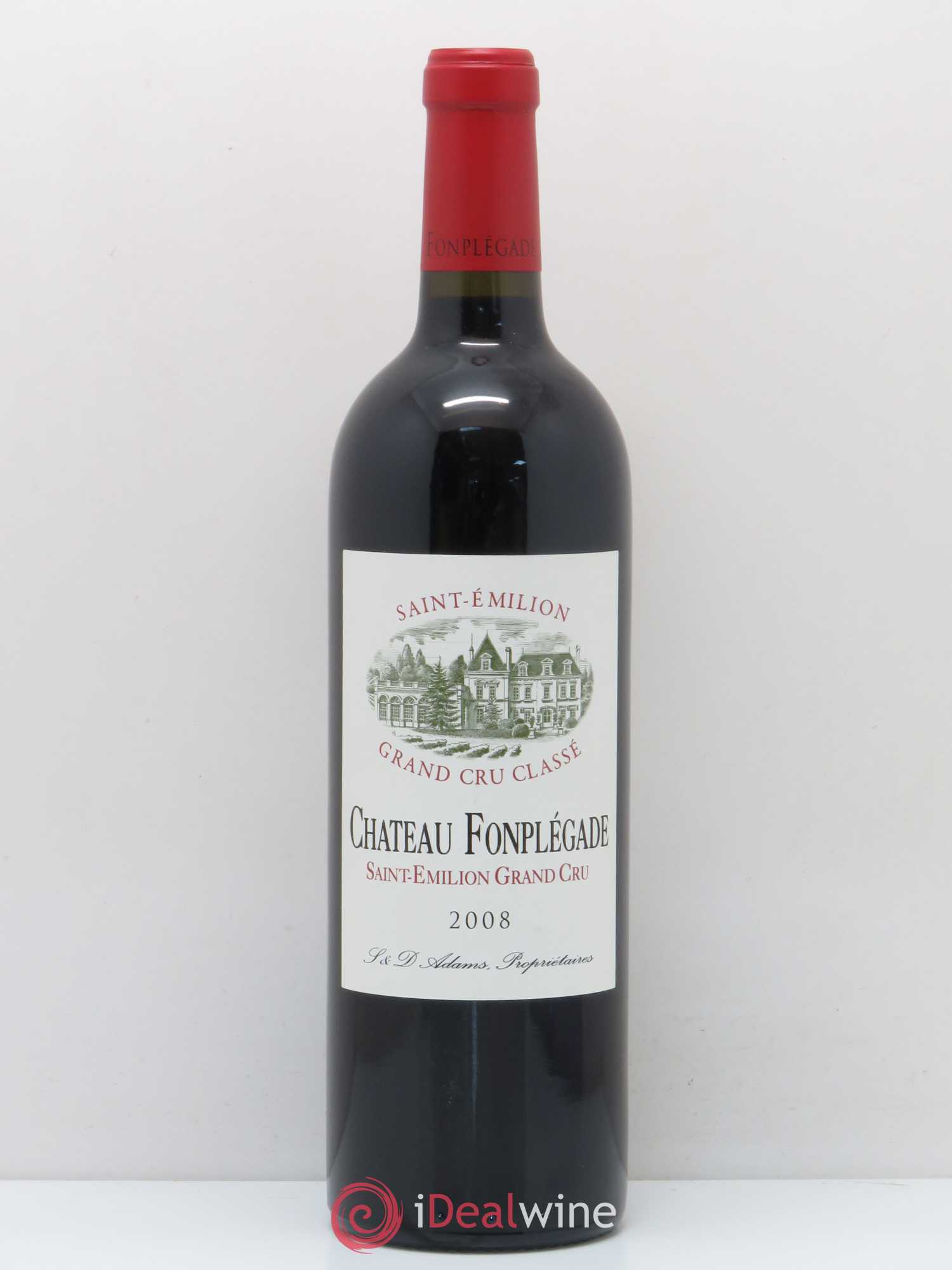 Château Fonplegade Grand Cru Classé 2008 - Lot de 1 bouteille - 0