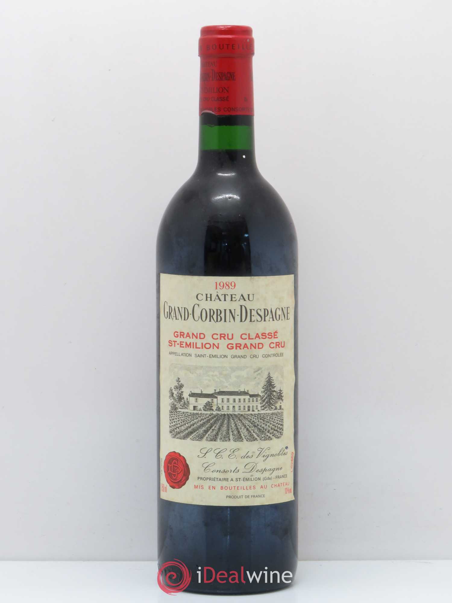 Château Grand Corbin Despagne Grand Cru Classé 1989 - Lot de 1 bouteille - 0