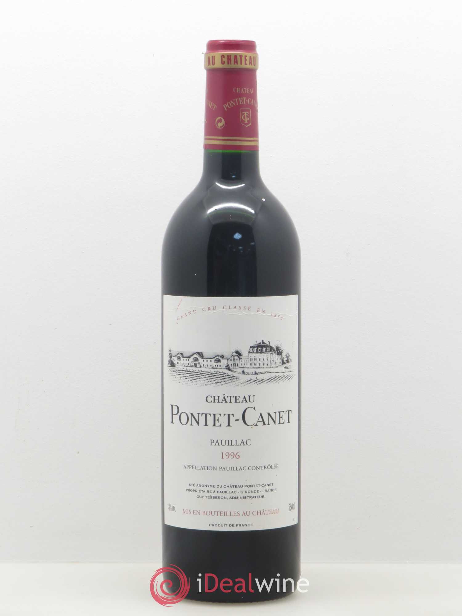 Château Pontet Canet 5ème Grand Cru Classé 1996 - Lot de 1 bouteille - 0