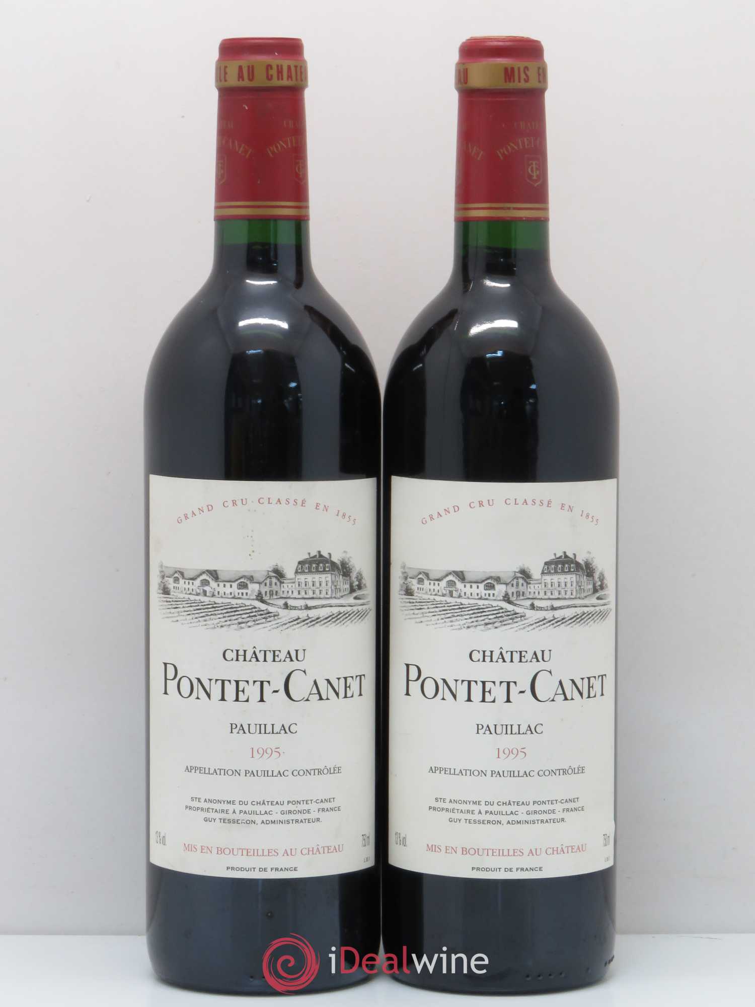 Château Pontet Canet 5ème Grand Cru Classé 1995 - Lot de 2 bouteilles - 0