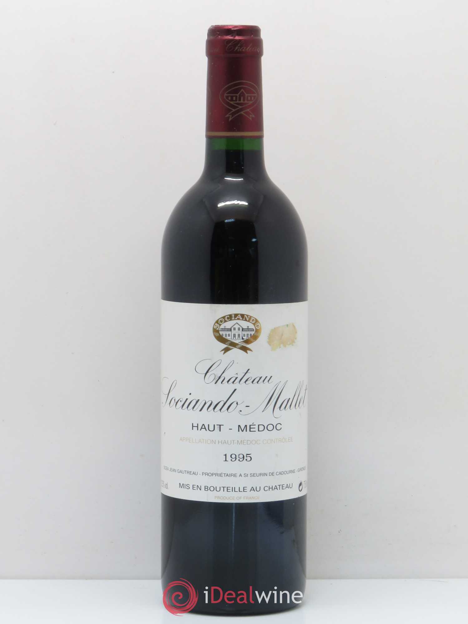 Château Sociando Mallet 1995 - Lot de 1 bouteille - 0