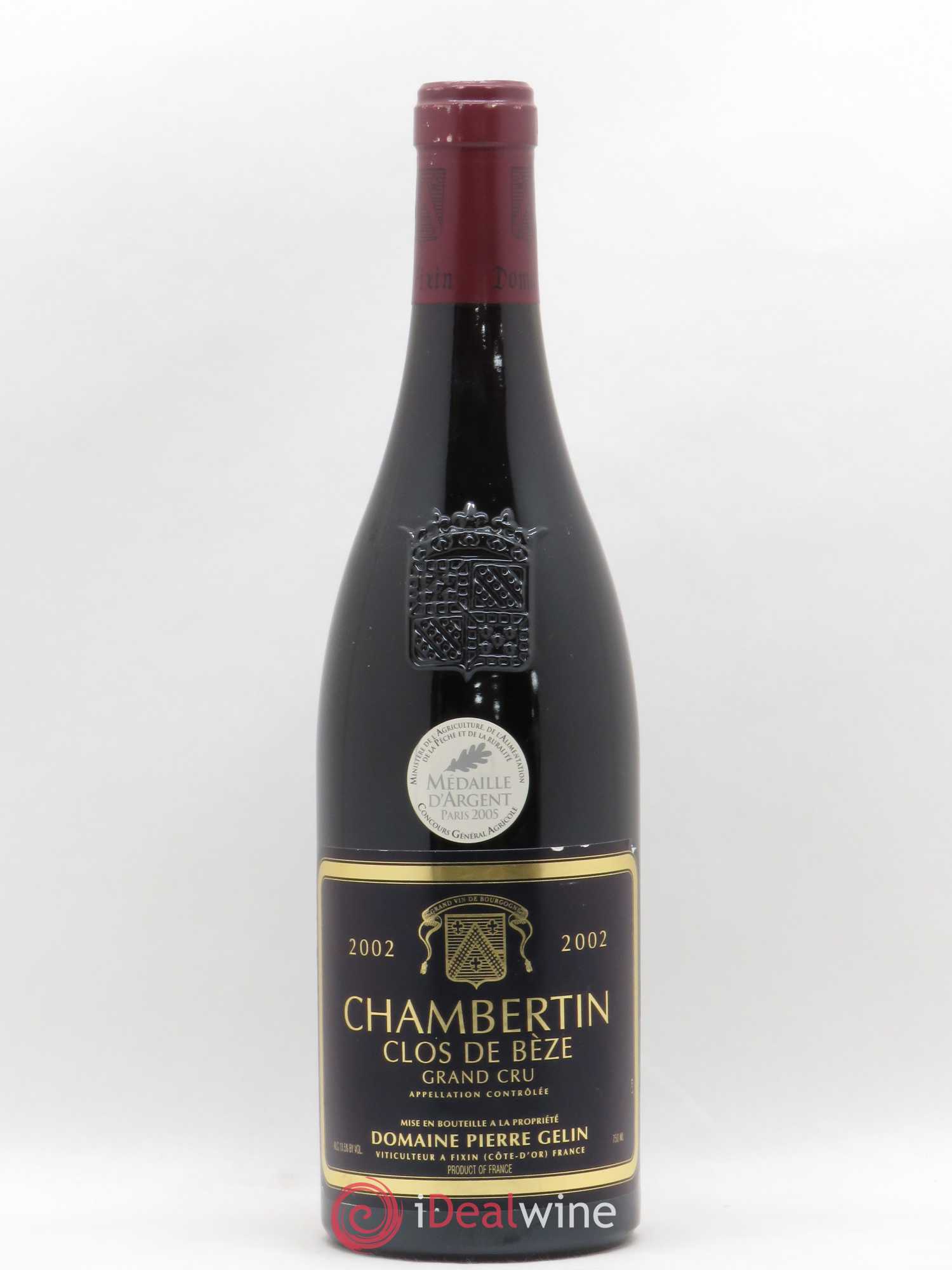 Chambertin Clos de Bèze Grand Cru Pierre Gelin 2002 - Lot de 1 bouteille - 0