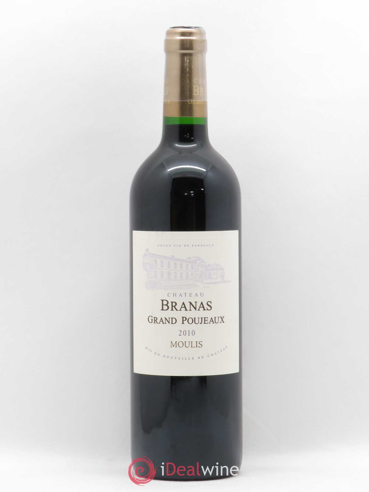 Château Branas Grand Poujeaux Cru Bourgeois 2010 - Lot de 1 bouteille - 0