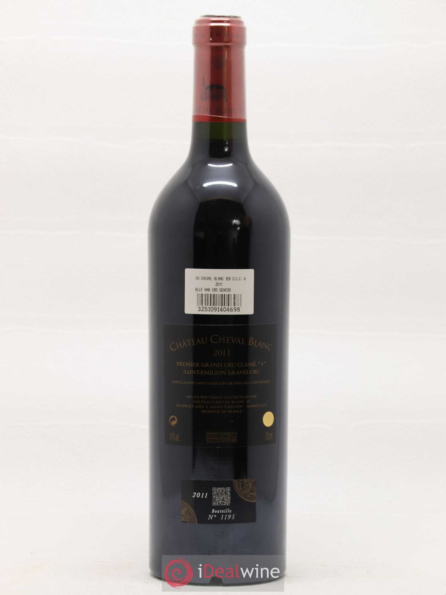 Château Cheval Blanc 1er Grand Cru Classé A 2011 - Lot de 1 bouteille - 1