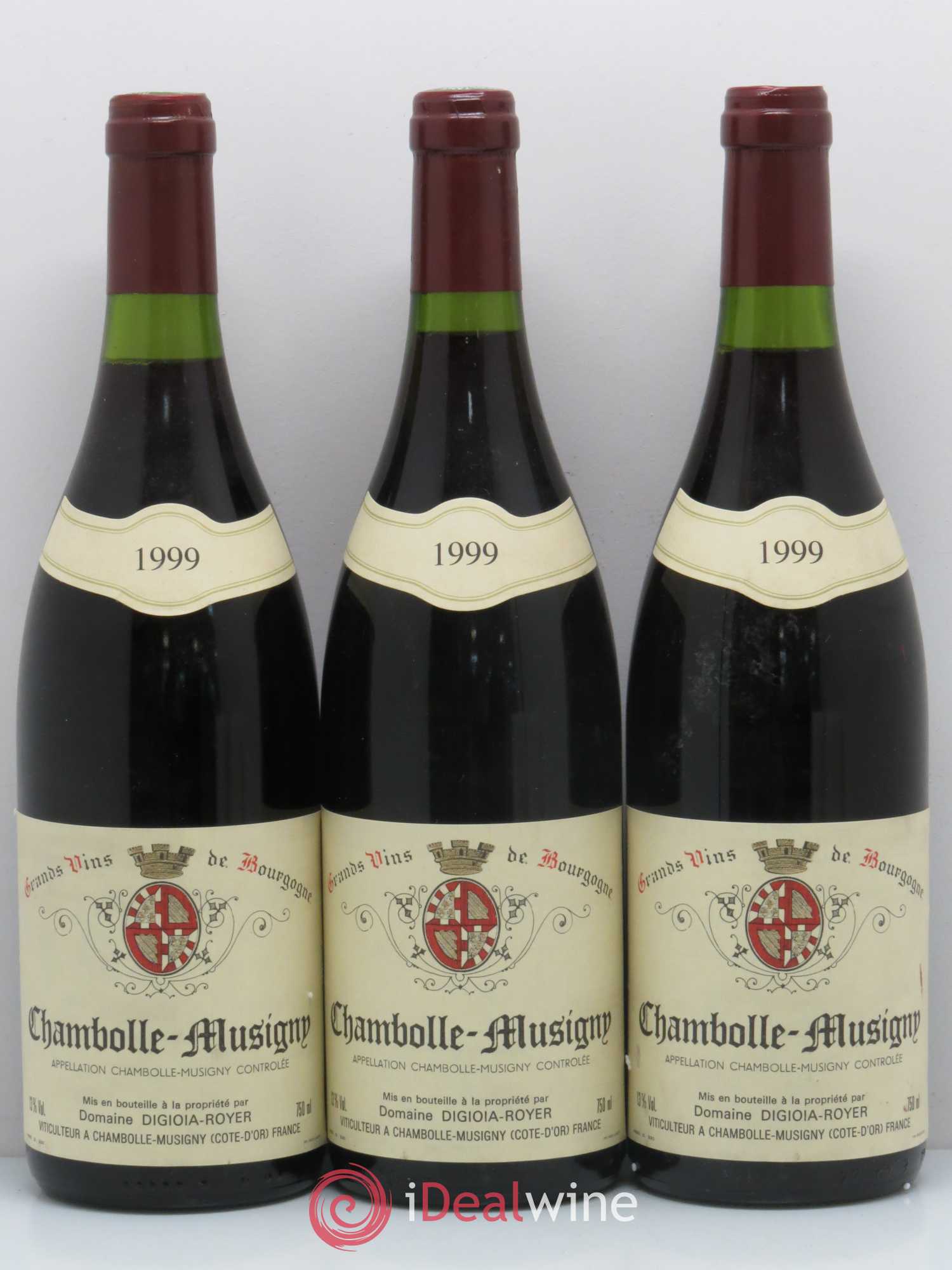Chambolle-Musigny Domaine Digioia Royer 1999 - Lot de 3 bouteilles - 0