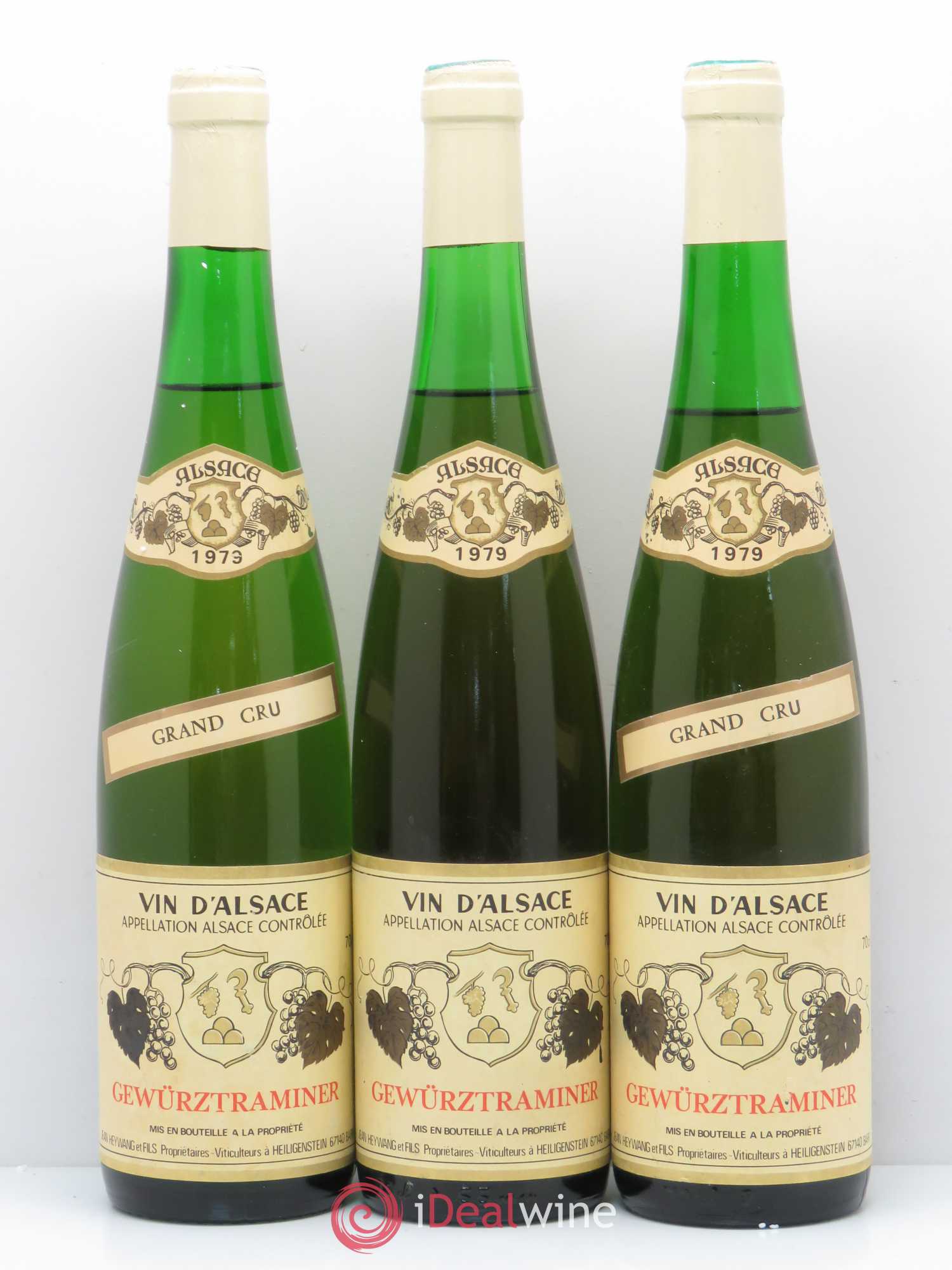 Gewurztraminer Grand Cru Domaine Jean Heywang 1979 - Posten von 3 Flaschen - 0