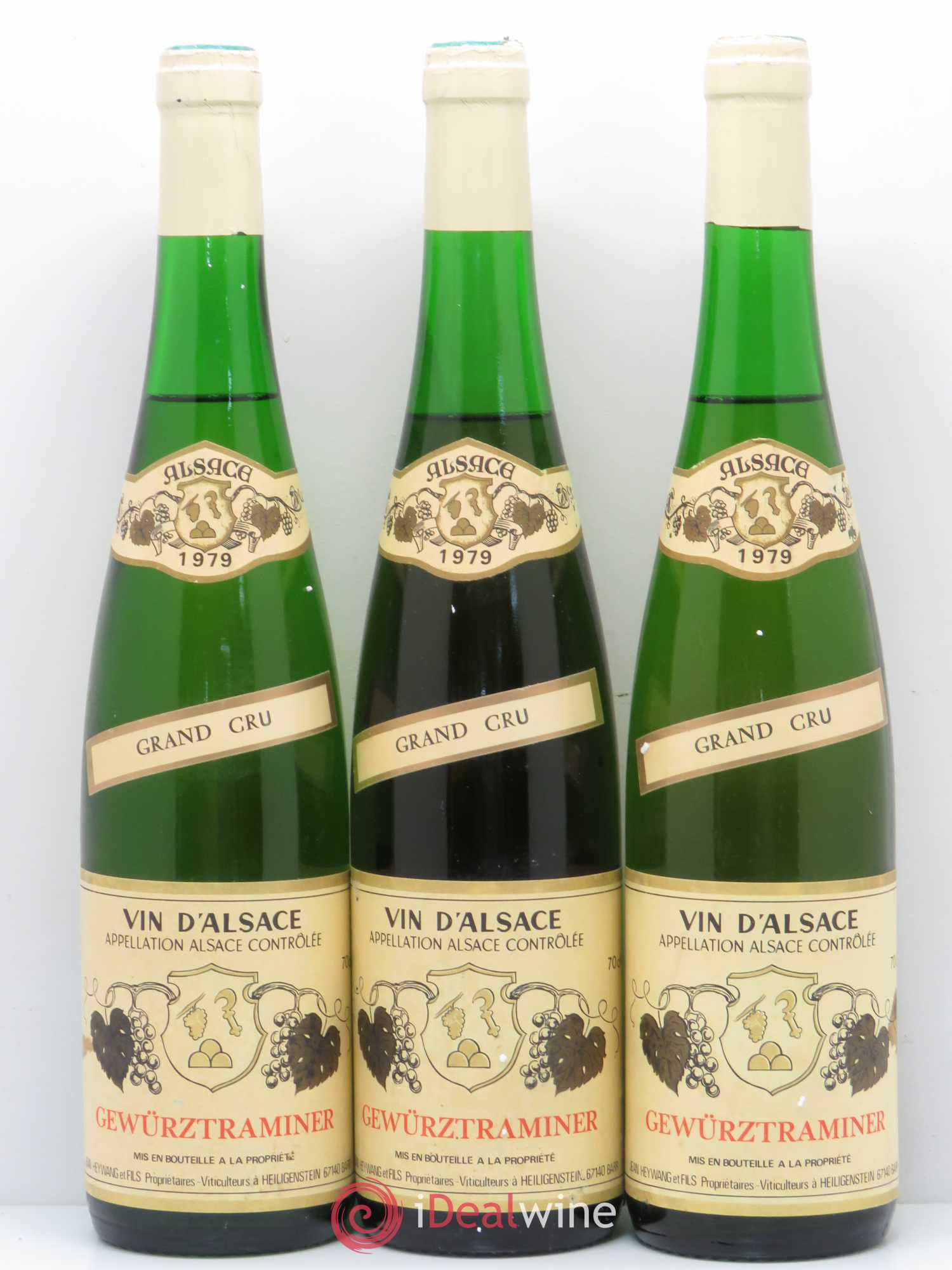 Gewurztraminer Grand Cru Domaine Jean Heywang 1979 - Posten von 3 Flaschen - 0