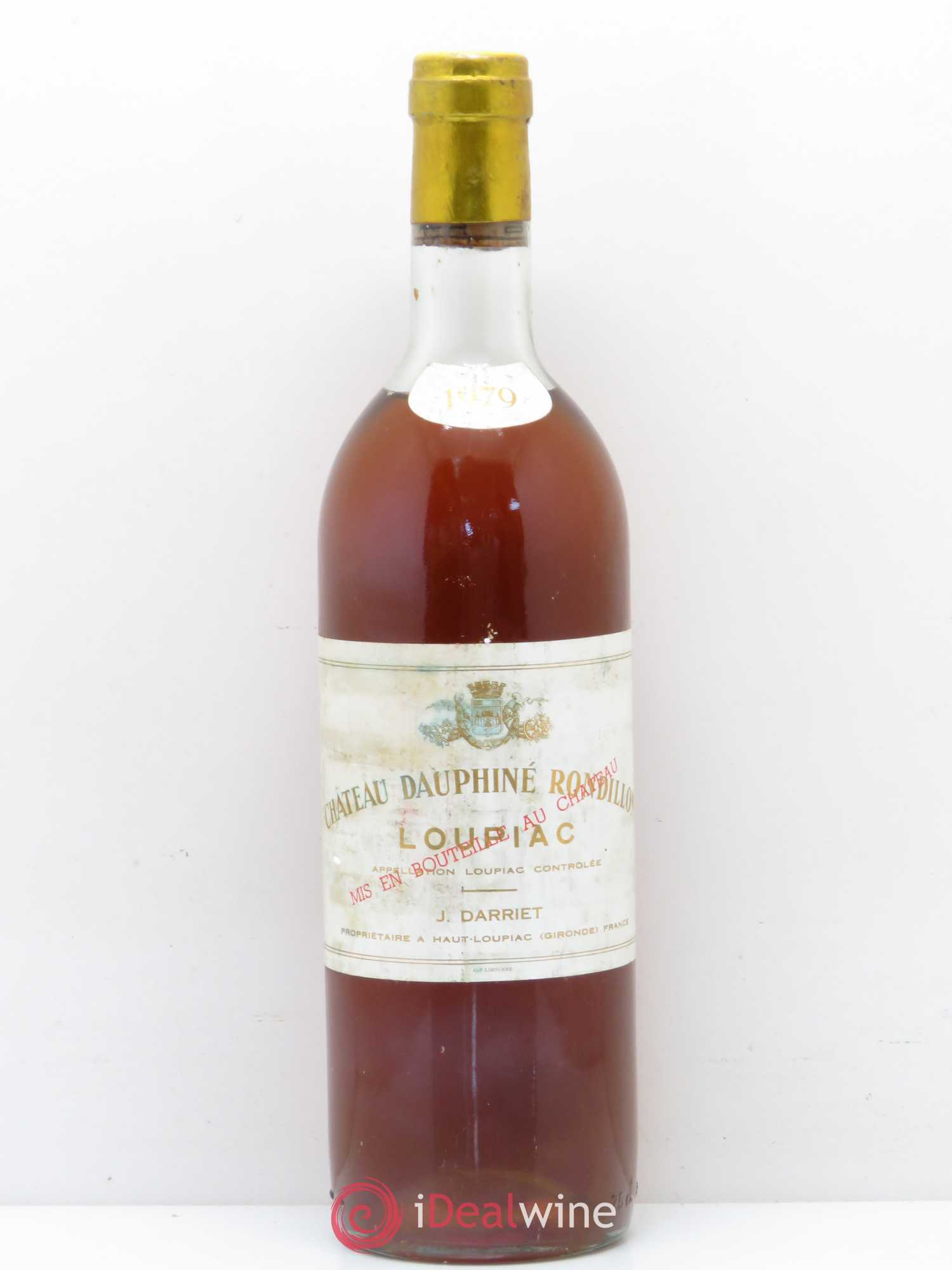 Loupiac Château Dauphine Rondillon 1979 - Lot de 1 bouteille - 0