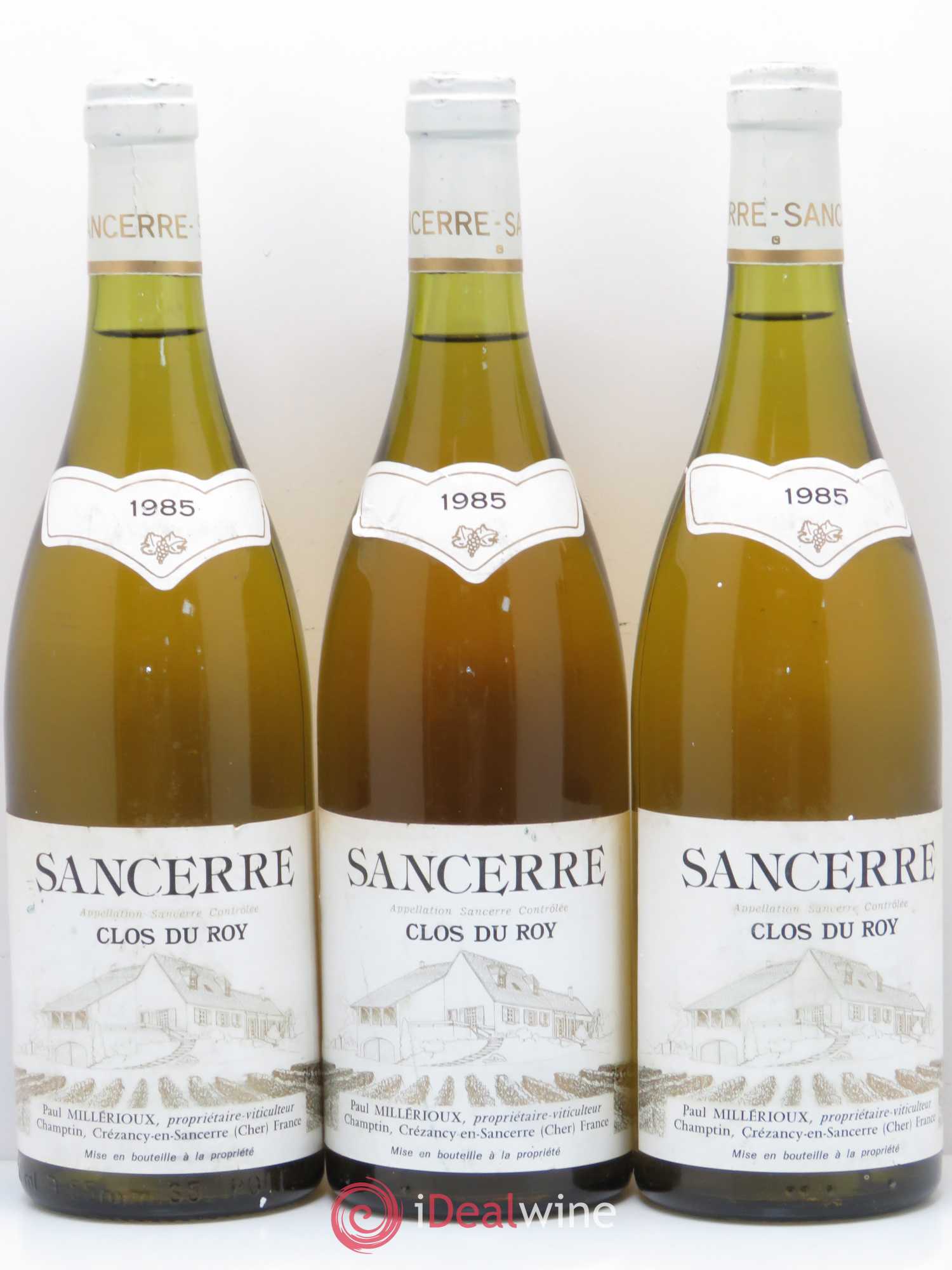 Sancerre Clos du Roy Domaine Paul Millerioux 1985 - Posten von 3 Flaschen - 0