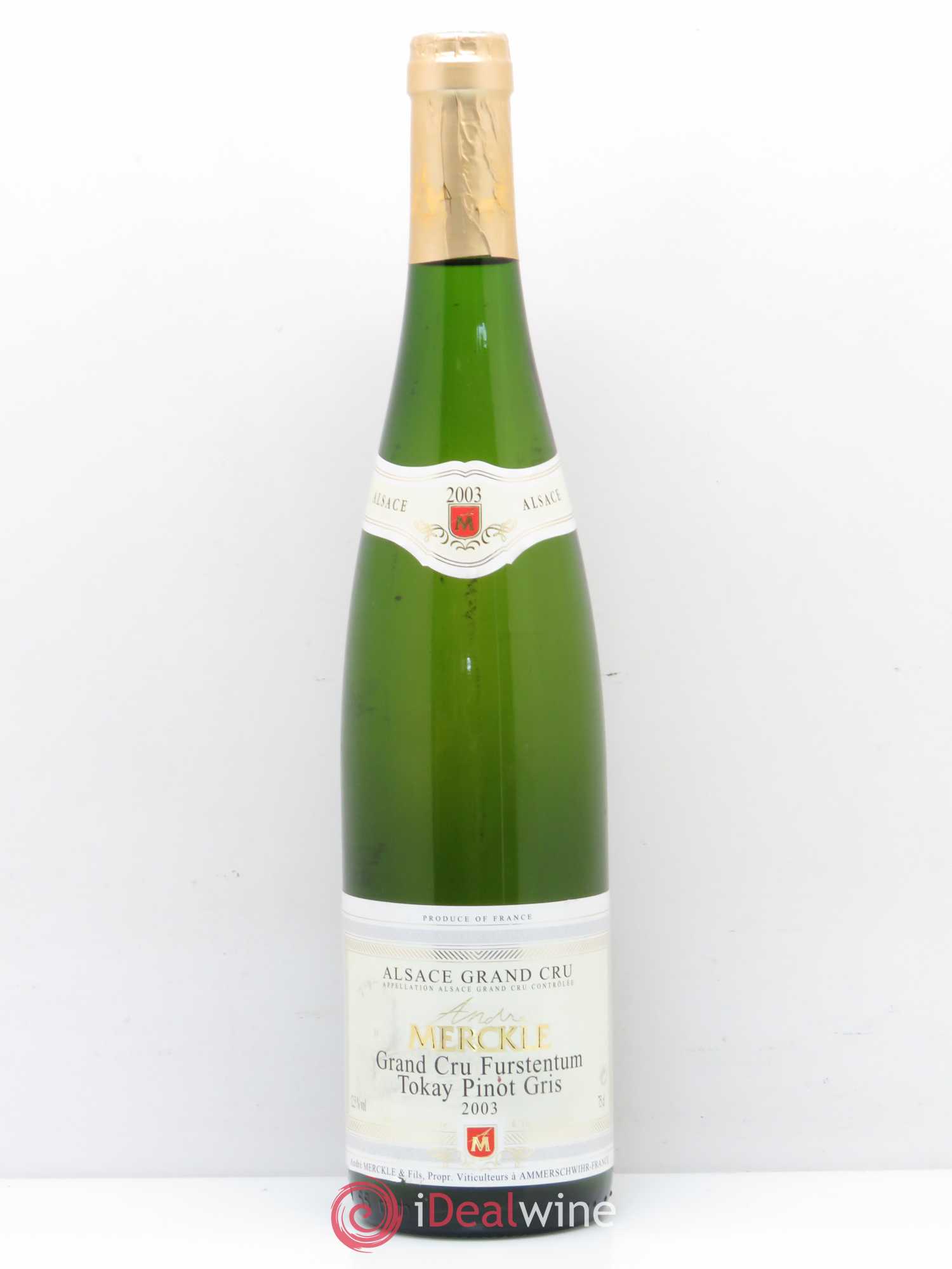 Pinot Gris Furstentum Domaine A.Merckle (sans prix de réserve) 2003 - Posten von 1 Flasche - 0
